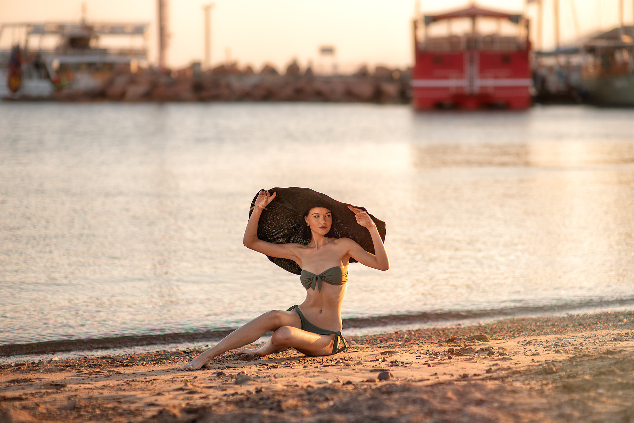 Personal shooting_sunset on the sea beach for Rezeda. צלמת משפחה ילדים הריון וסיפורי אהבה באילת ישראל אולגה אמצ'יסלבסקי