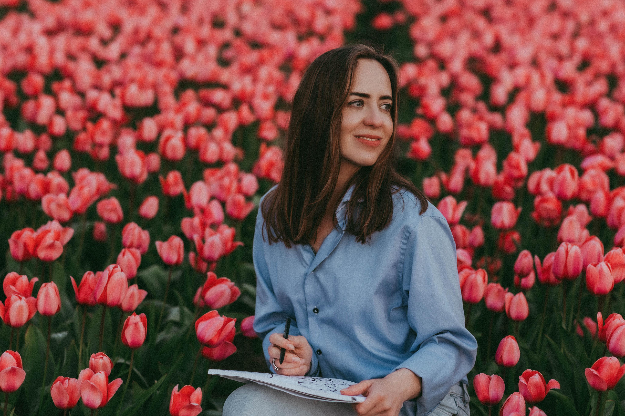 Tulpen Felde. Familien Fotografin Kristina Klein aus Schüttorf