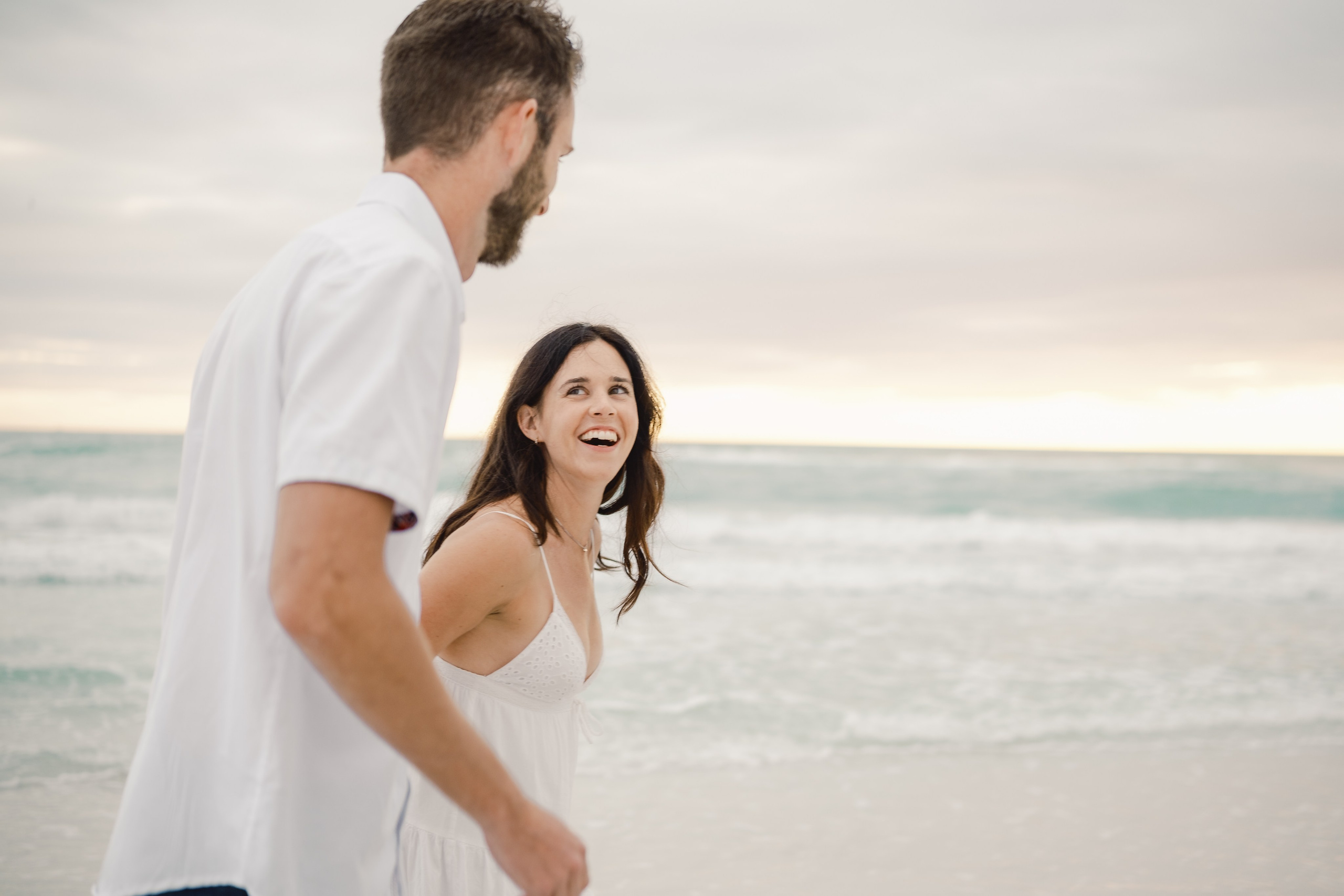Engagement sunset photoshoot on the beach in Sarasota Florida
