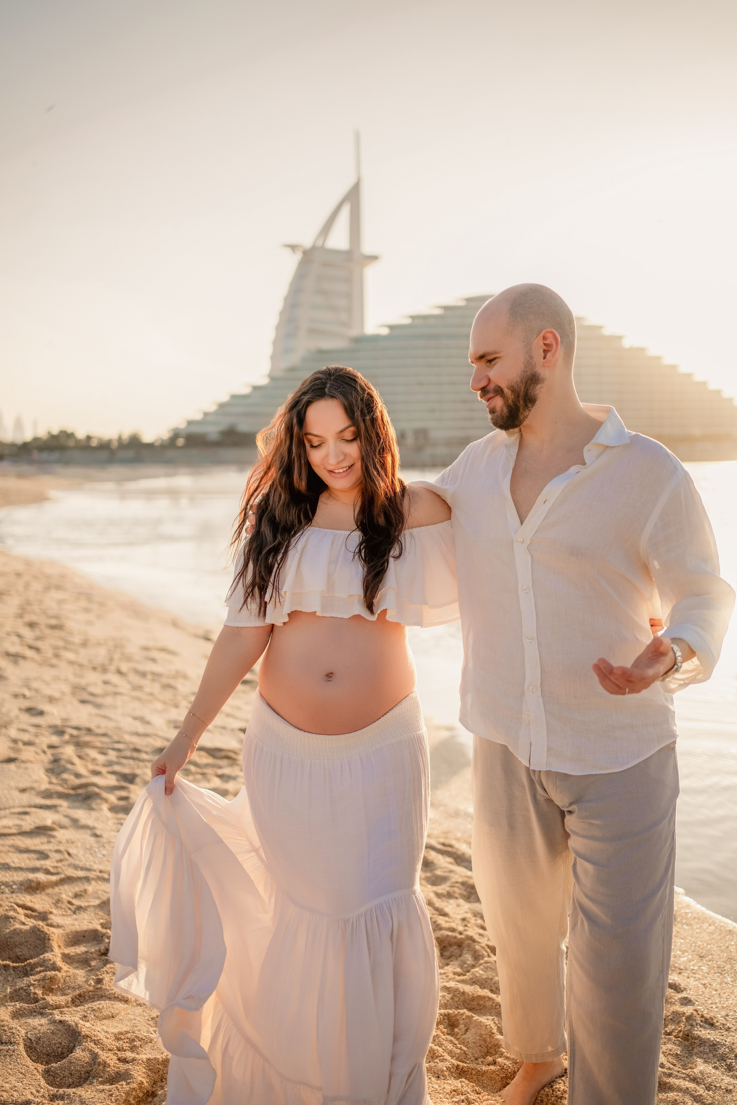Sunset by the Burj Al Arab. Angela Iakovleva — Family Photographer in Dubai