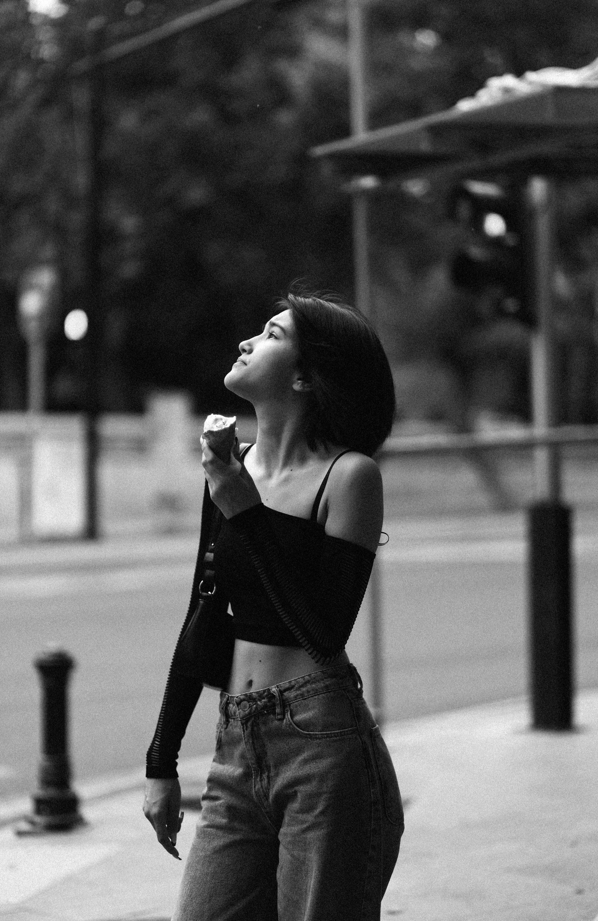 Jasmin / Street Walking. BNW Around Photography