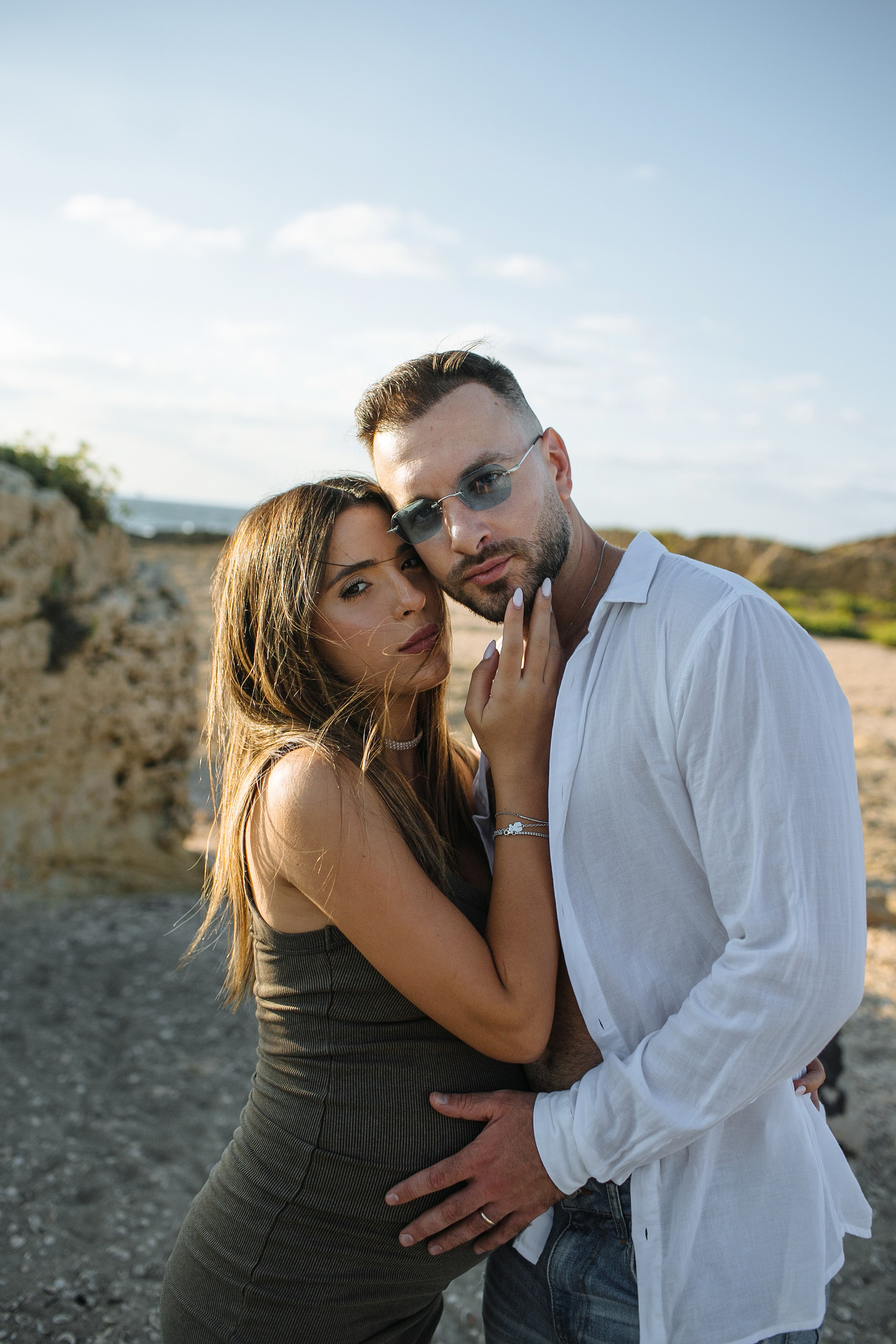Yael & Gal Nahsholim beach. Family photographer in Israel