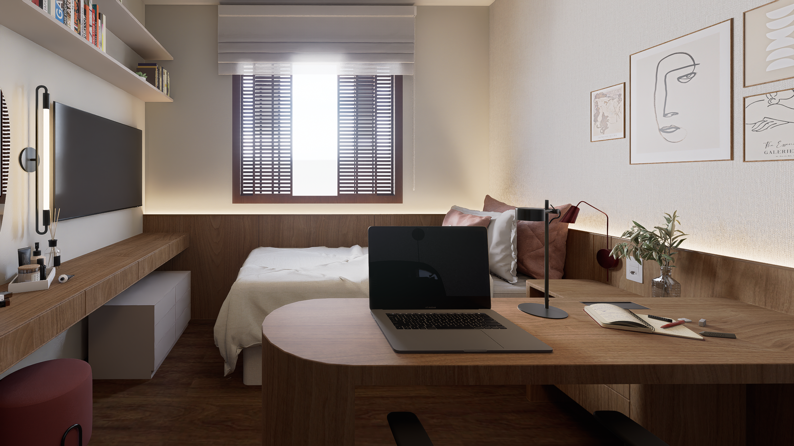 Quarto MRN | Interiores Residencial. Caio Almeida