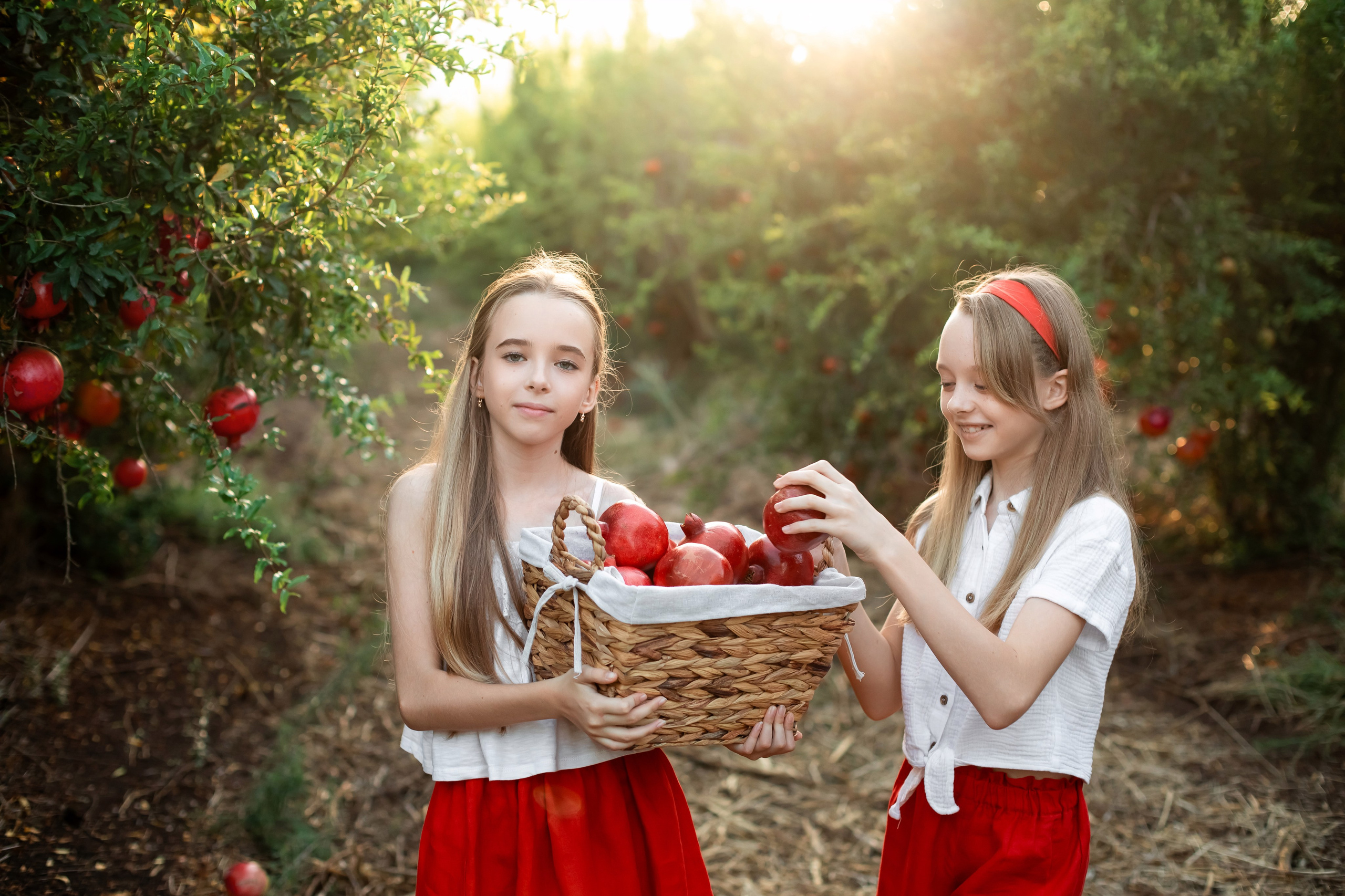 Children’s photoshoot in a pomegranate orchard — photographer Olga Kulik’s blog