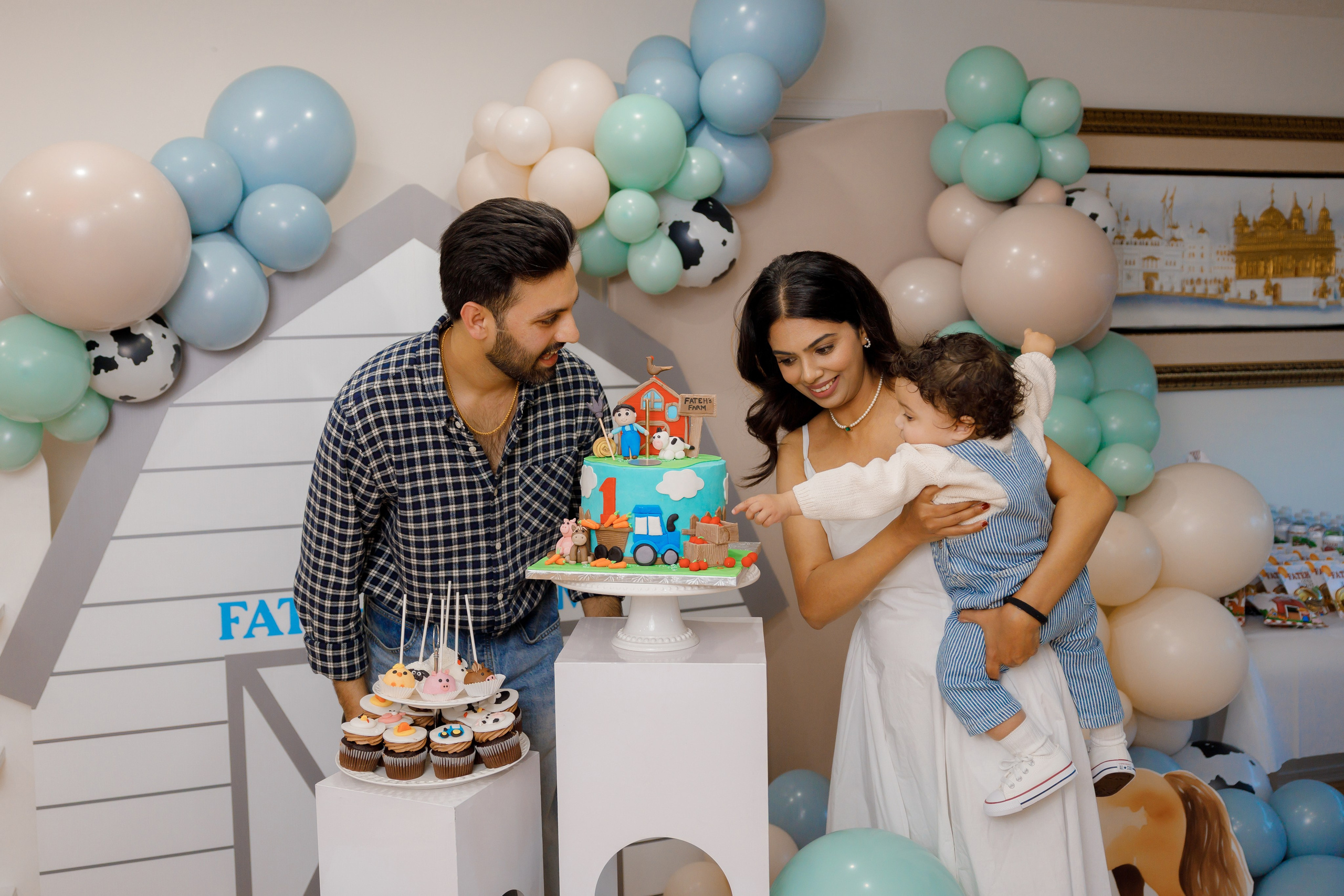 Fateh’s 1st birthday. Home