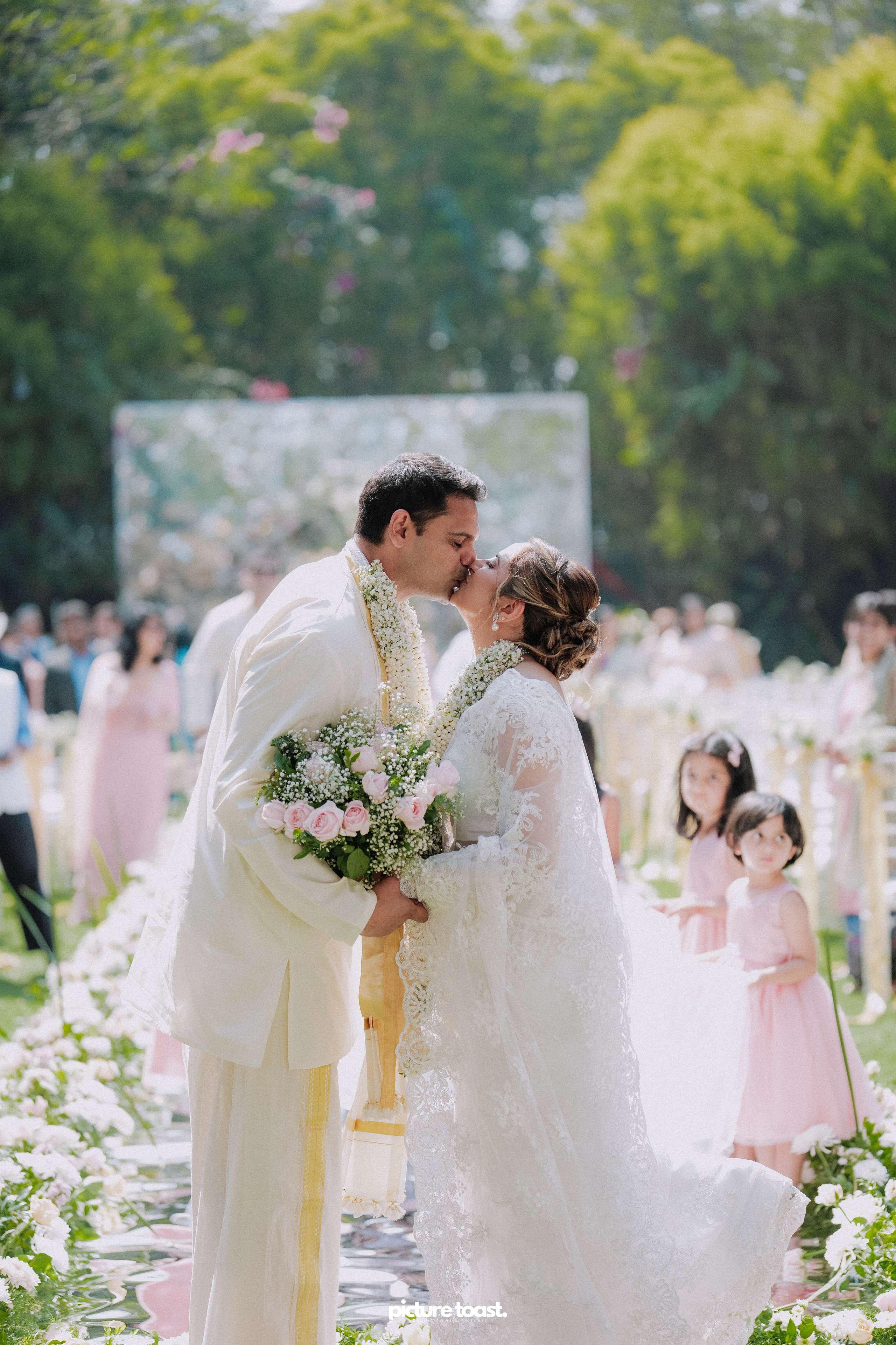 Blessing of Rajiv & Aashna. Fine art Wedding Photographers in India & Canada