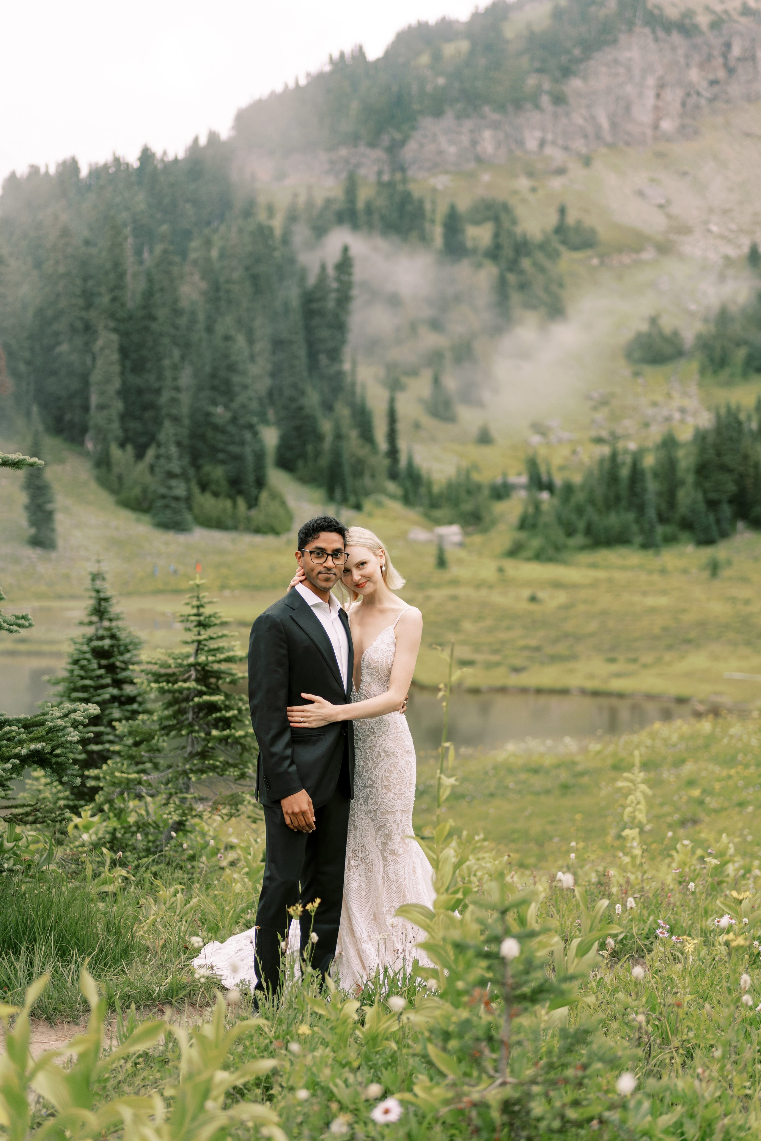 Rachel & Ryan Wedding photoshoot. August 2024. Little Tipsoo Lake, WA Day 2. EVAN ARISTOV WEDDING PHOTOGRAPHY — Seattle Wedding Photographer