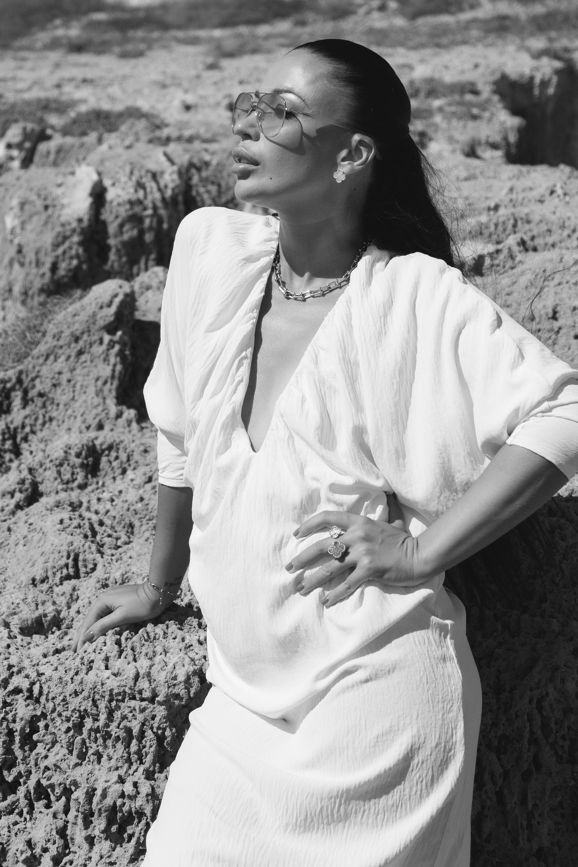 Five girls on the beach