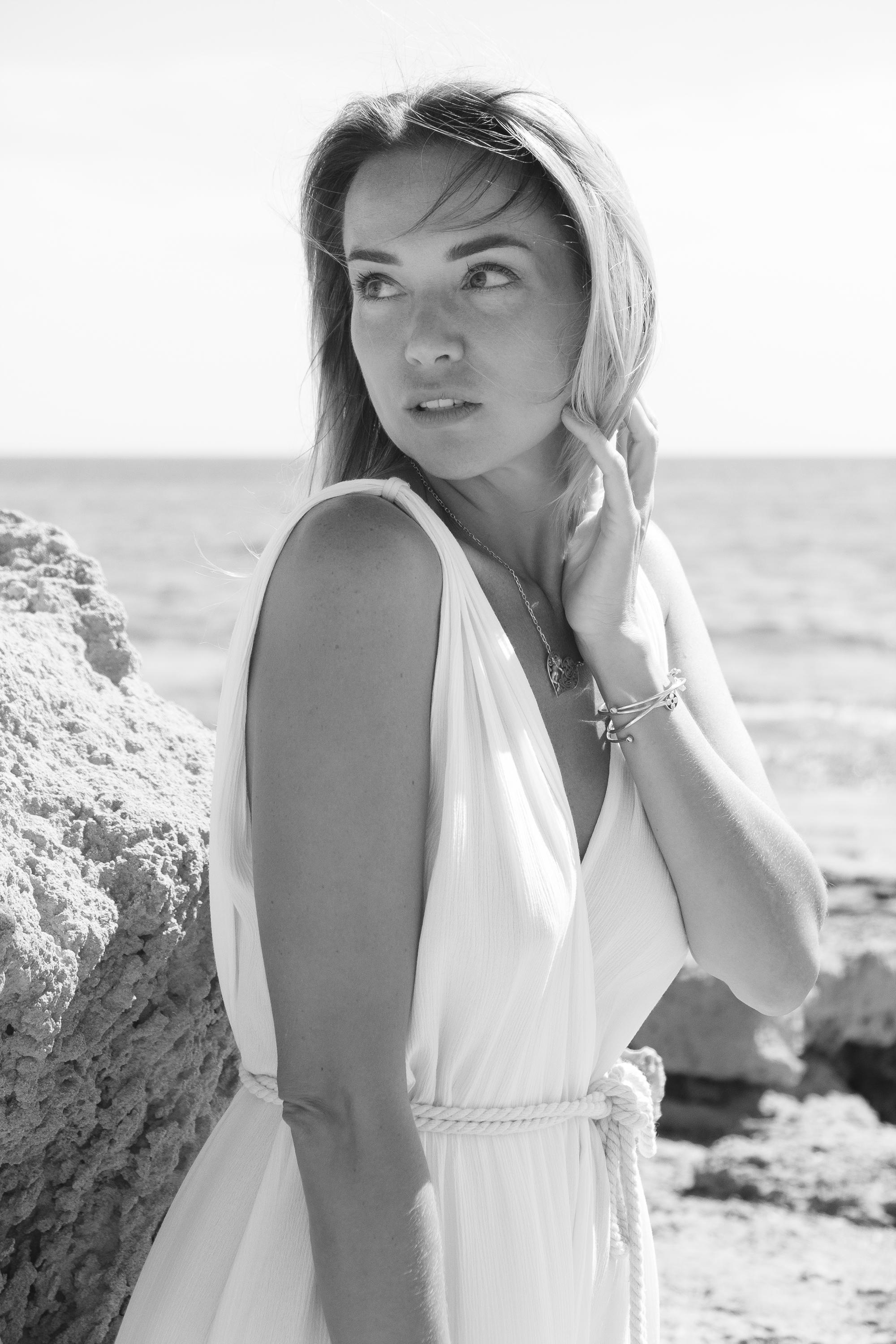 Five girls on the beach