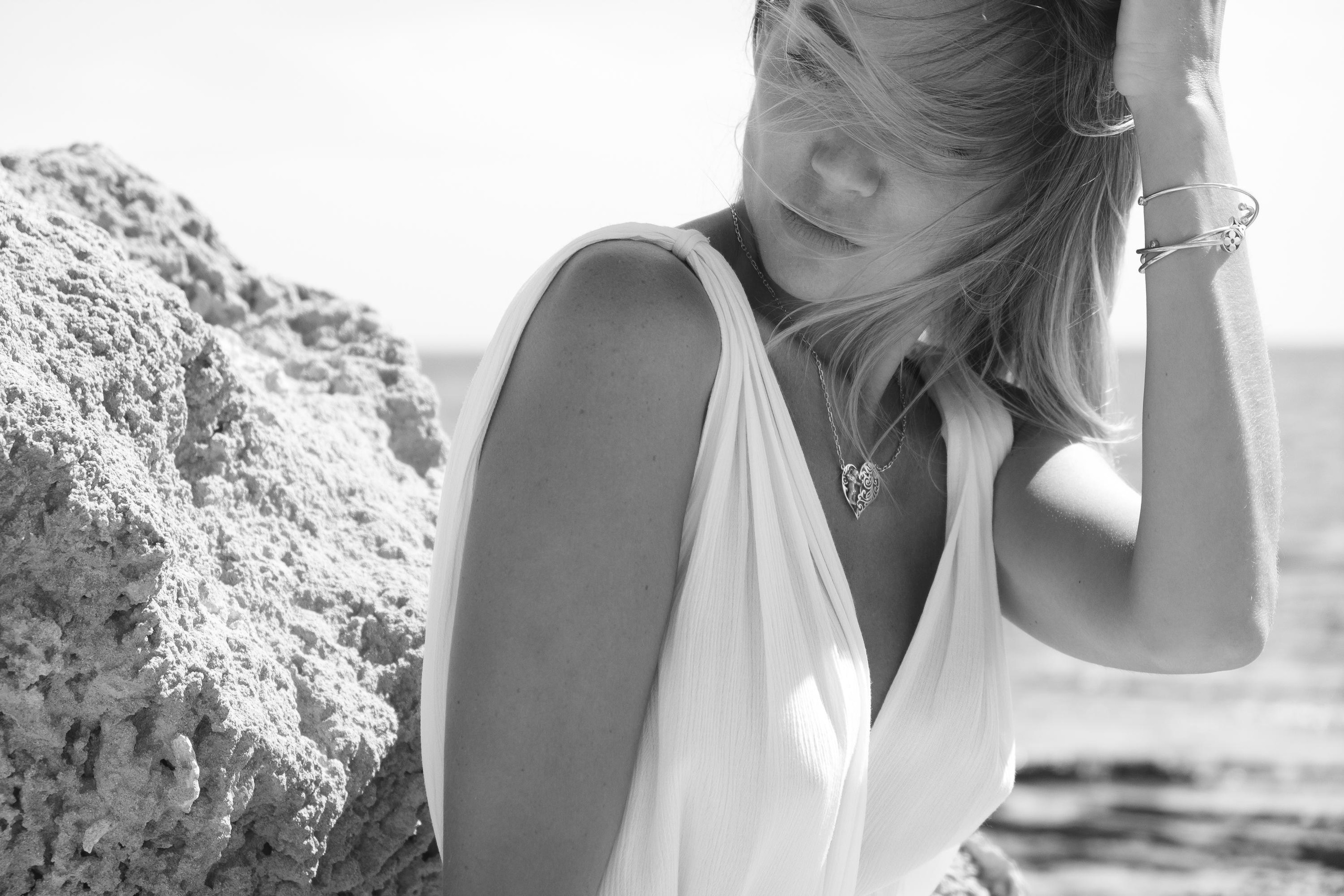 Five girls on the beach