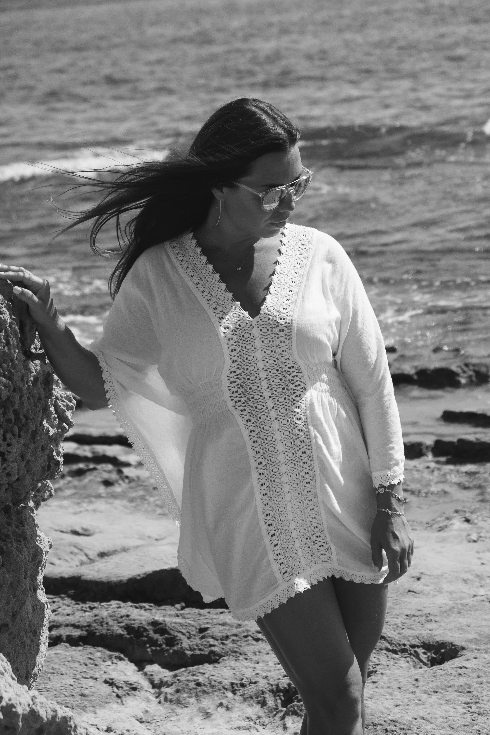 Five girls on the beach