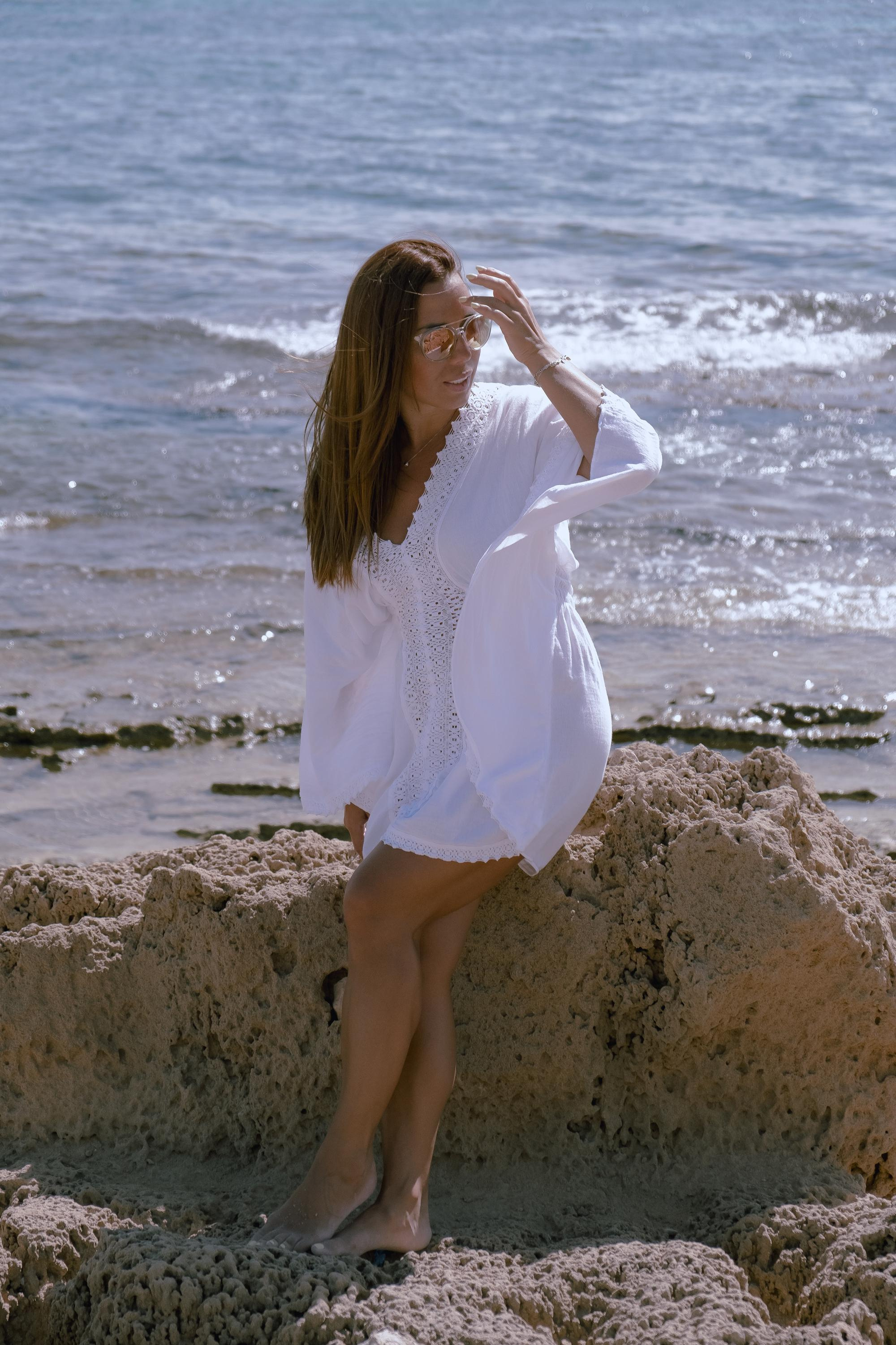 Five girls on the beach
