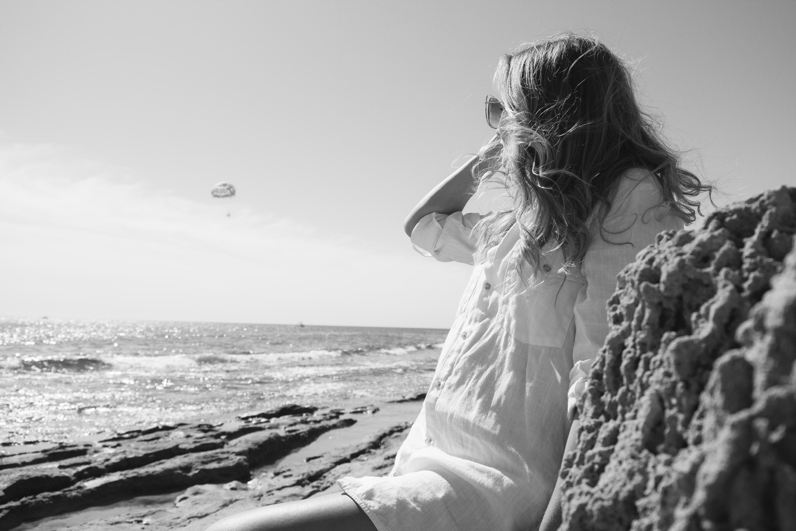 Five girls on the beach
