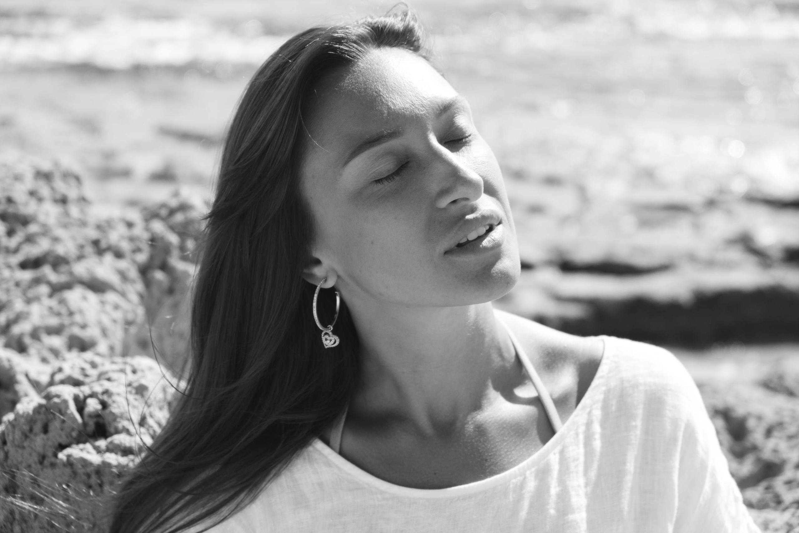Five girls on the beach
