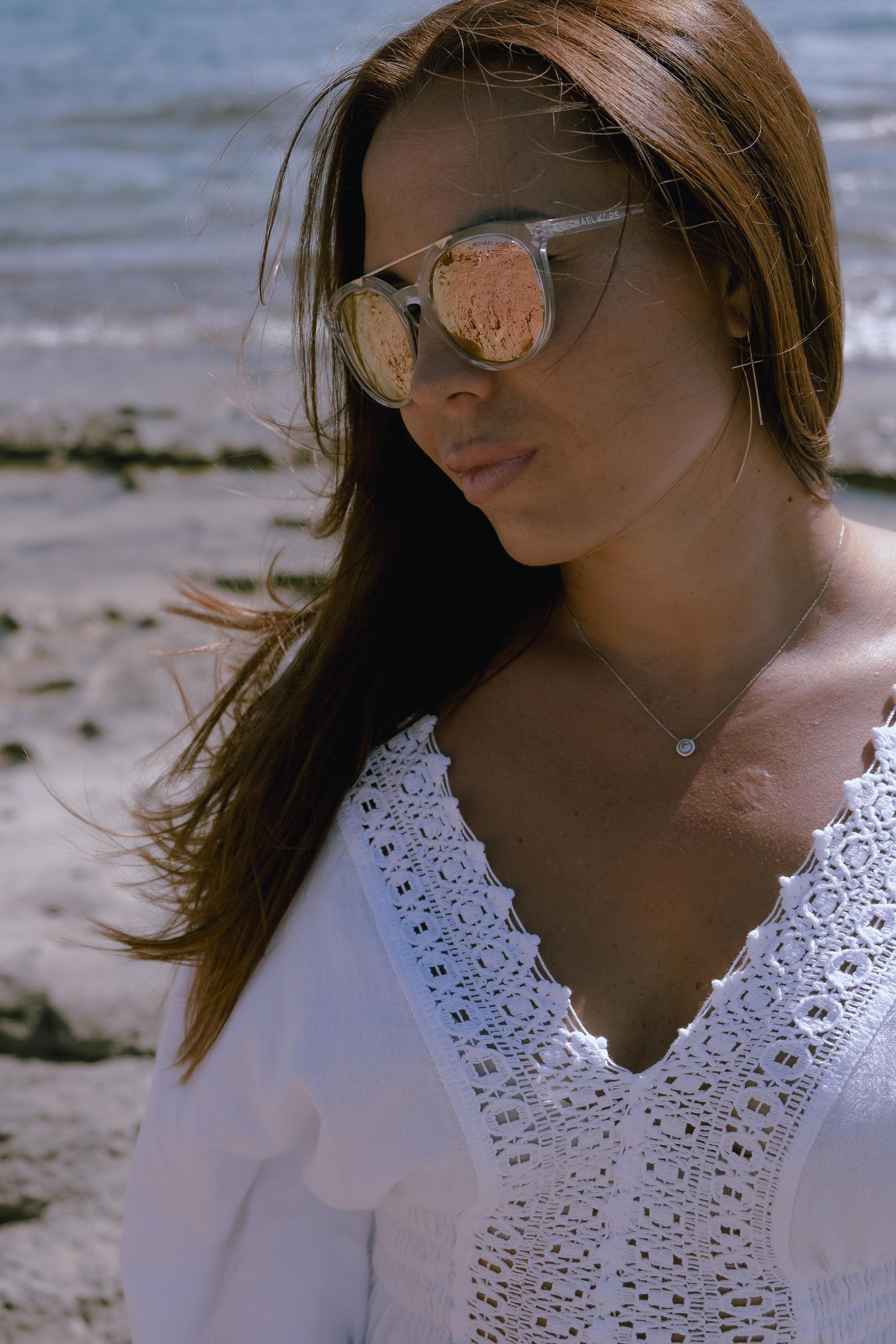 Five girls on the beach