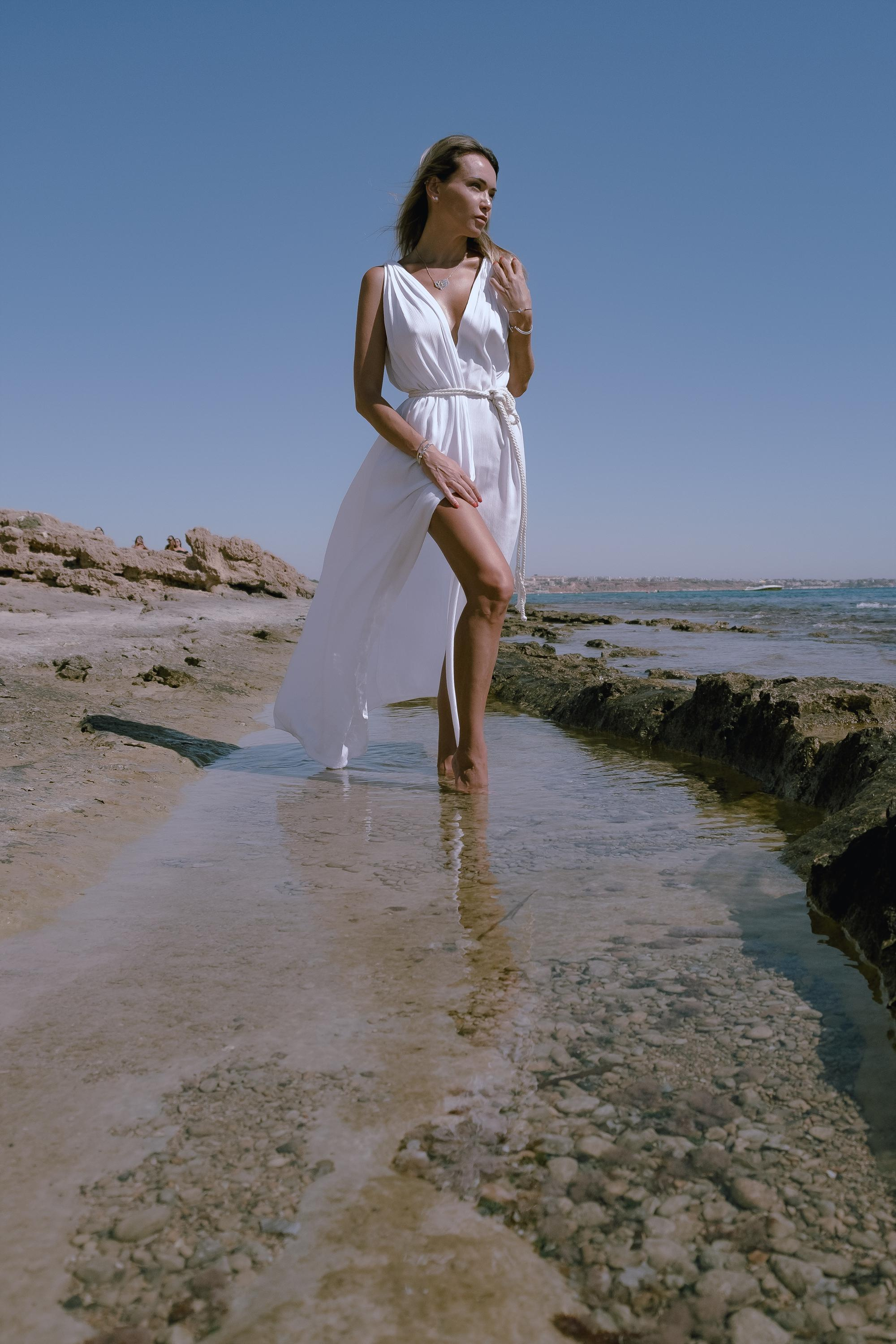 Five girls on the beach