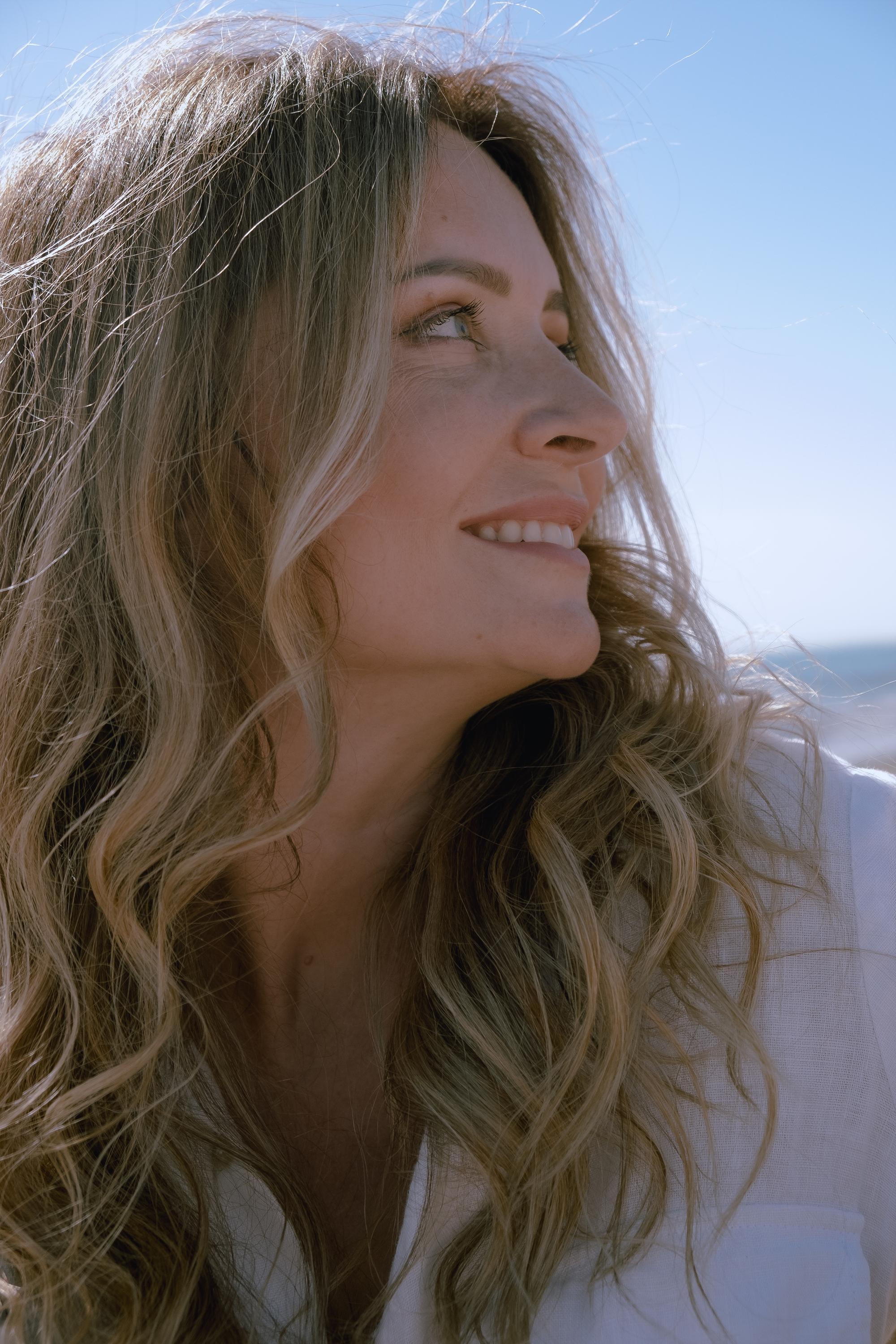 Five girls on the beach