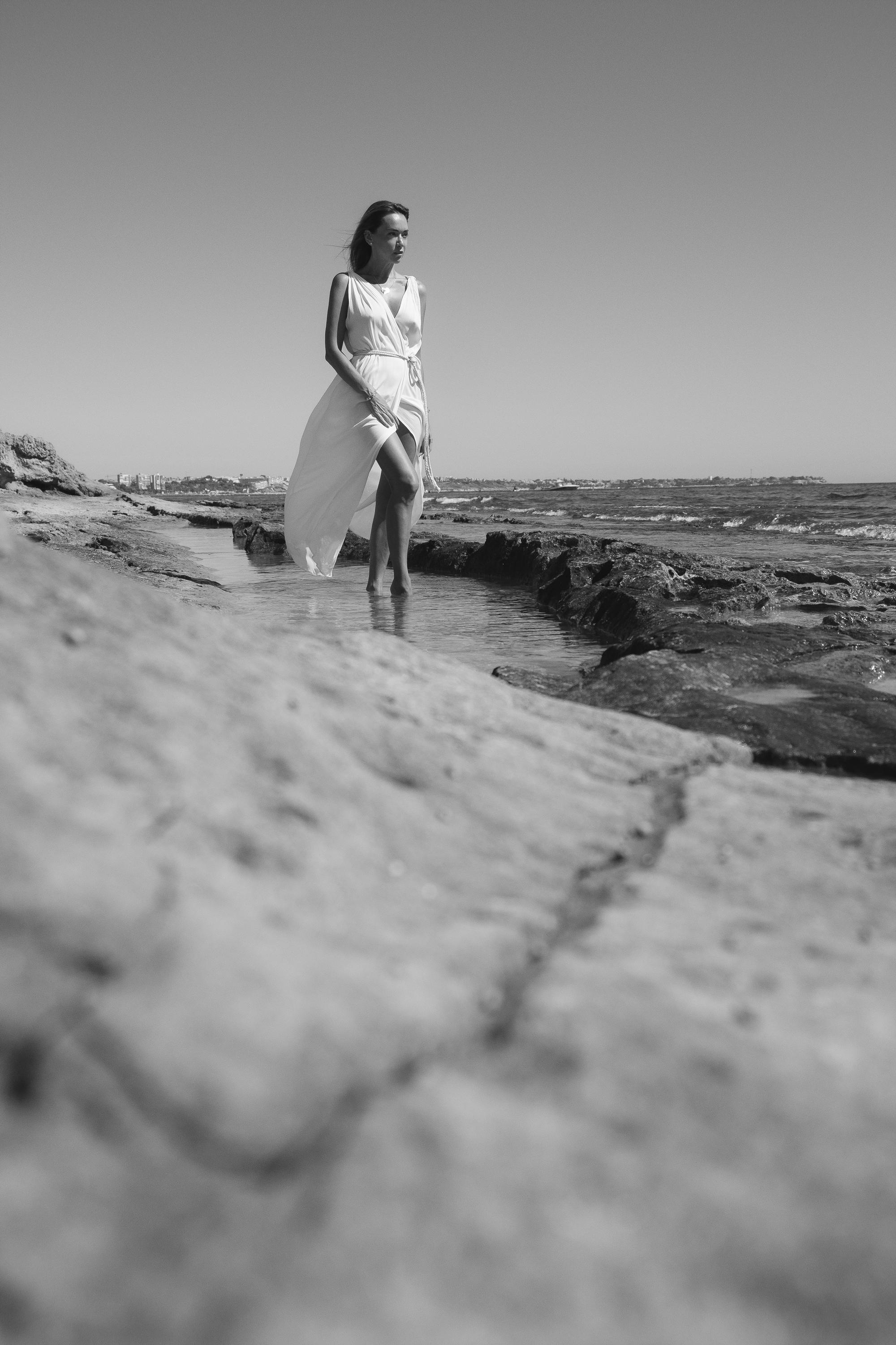 Five girls on the beach