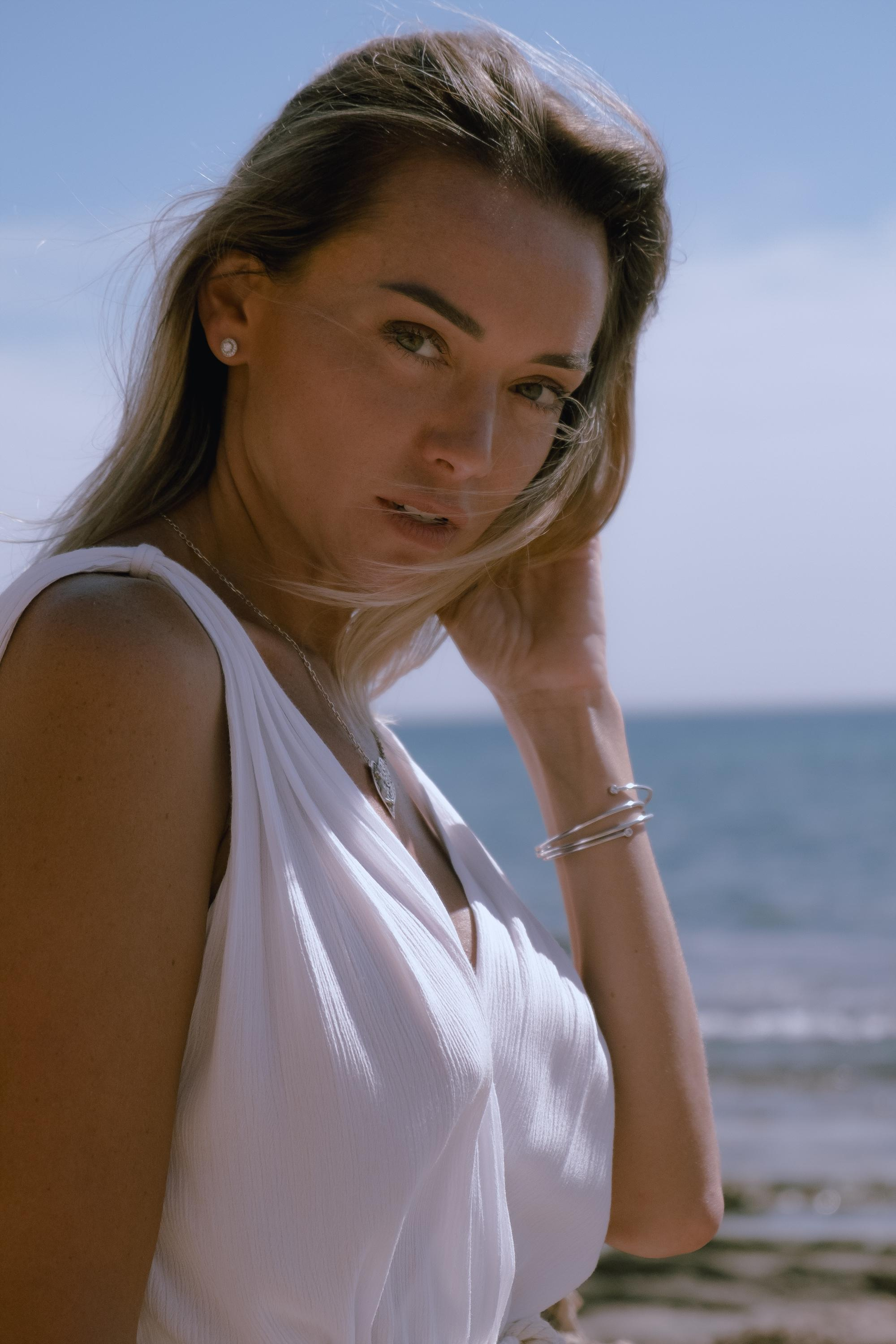 Five girls on the beach