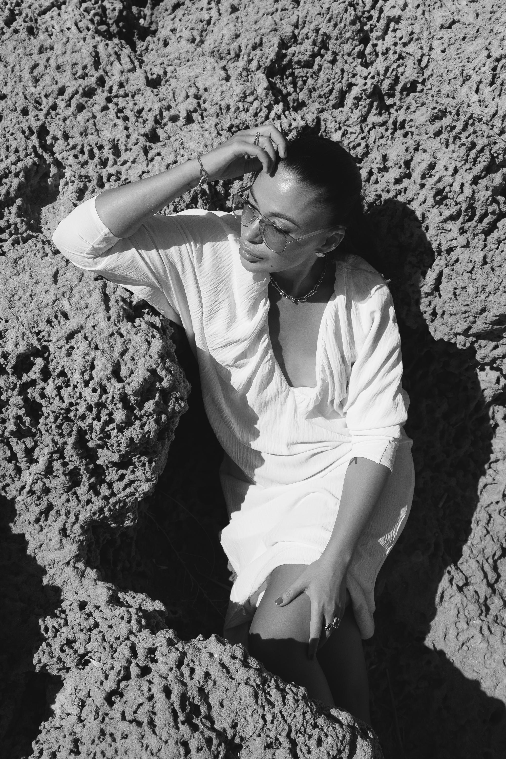 Five girls on the beach