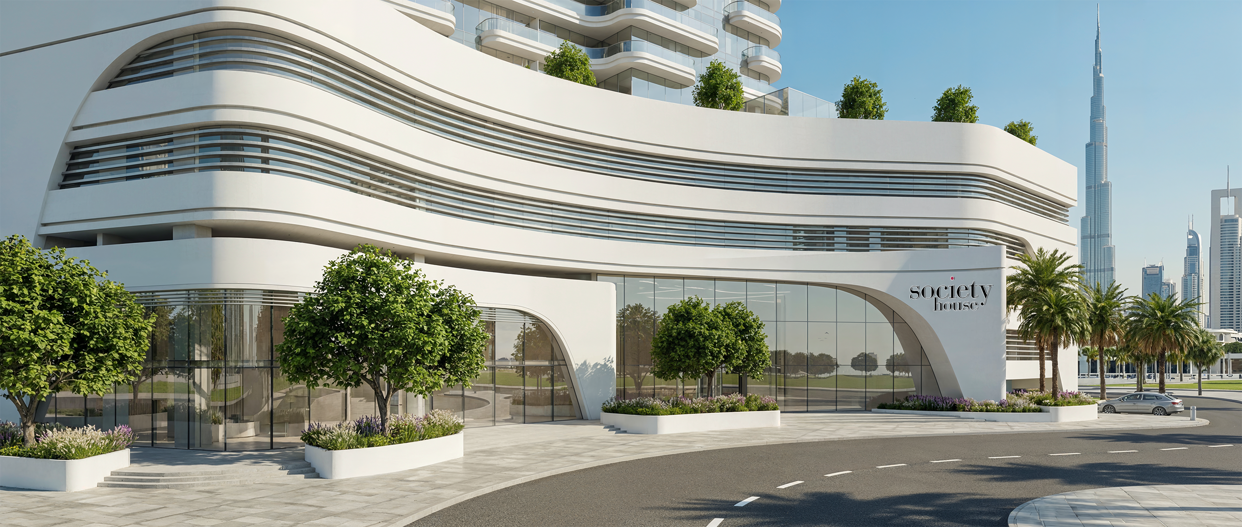 Main Entrance Area. Society House. 3D Visualizer and Ai Creator in Dubai, UAE