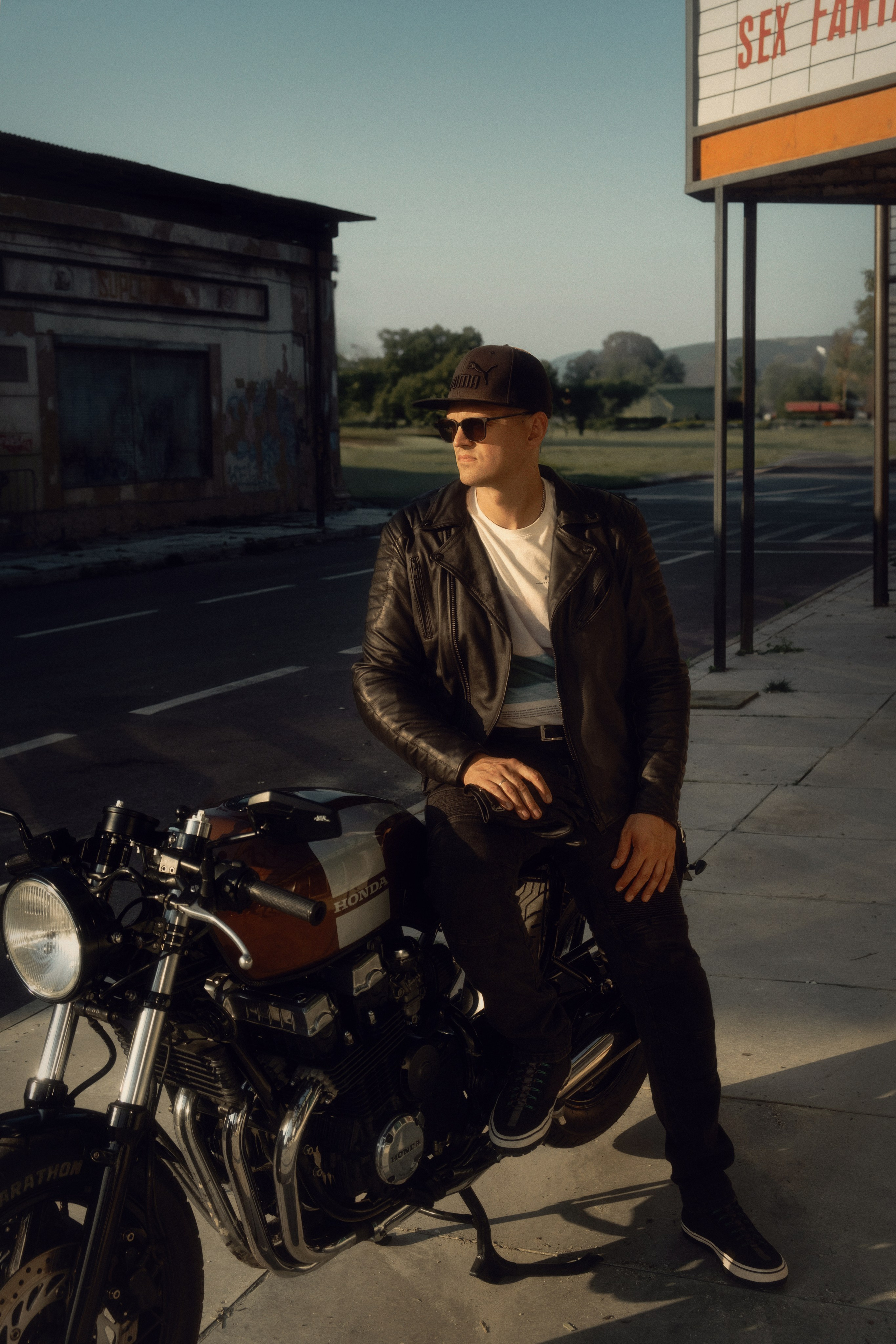 Café Racer Style Photography — Brutal Man & Custom Bike