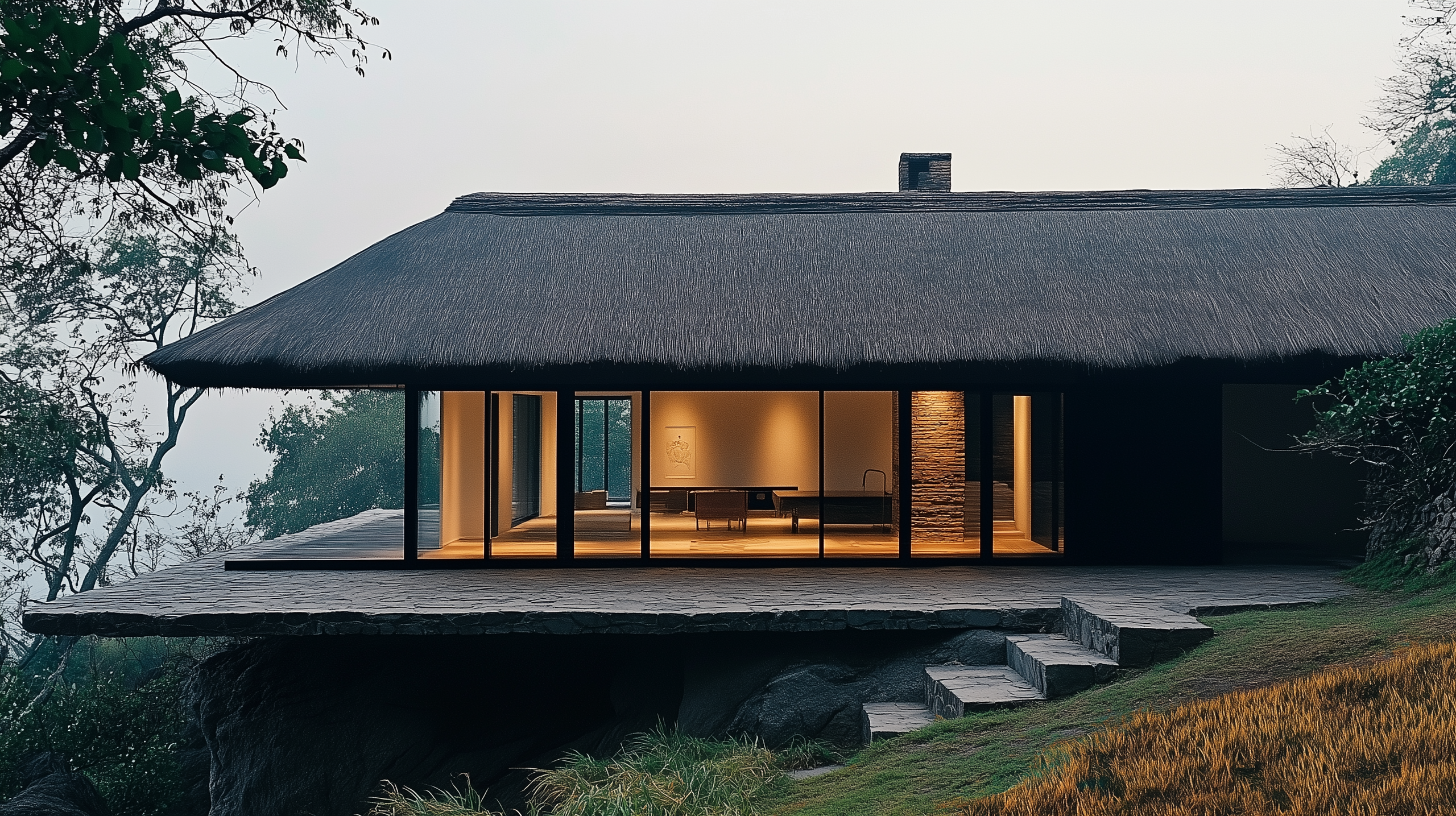 Circassian house on the cliff. Aslantashu