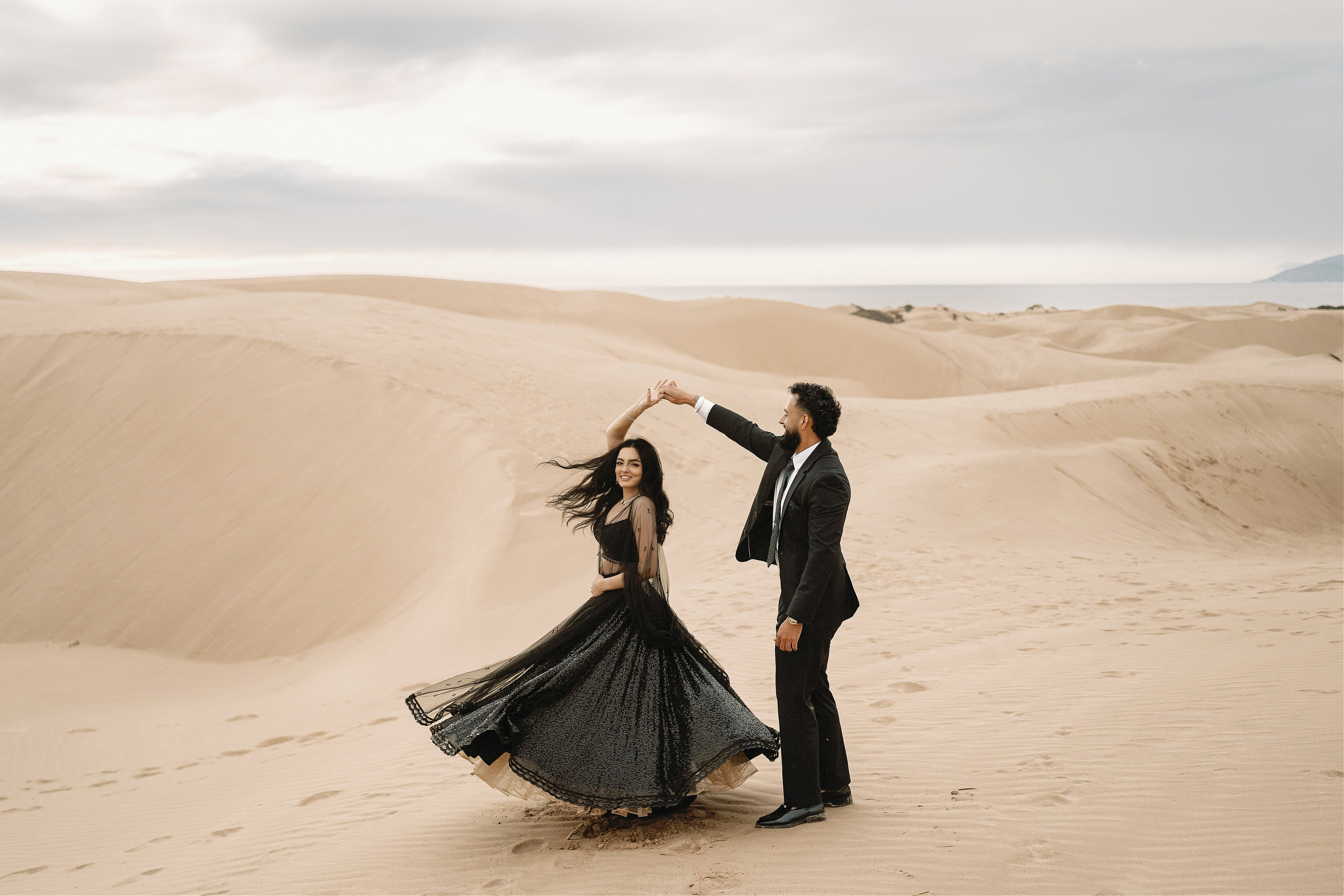 Elopement at Pismo Beach Sand Dunes, California. Wedding Photography & Videography Team in California, Los Angeles, San Francisco, San Diego and Travel