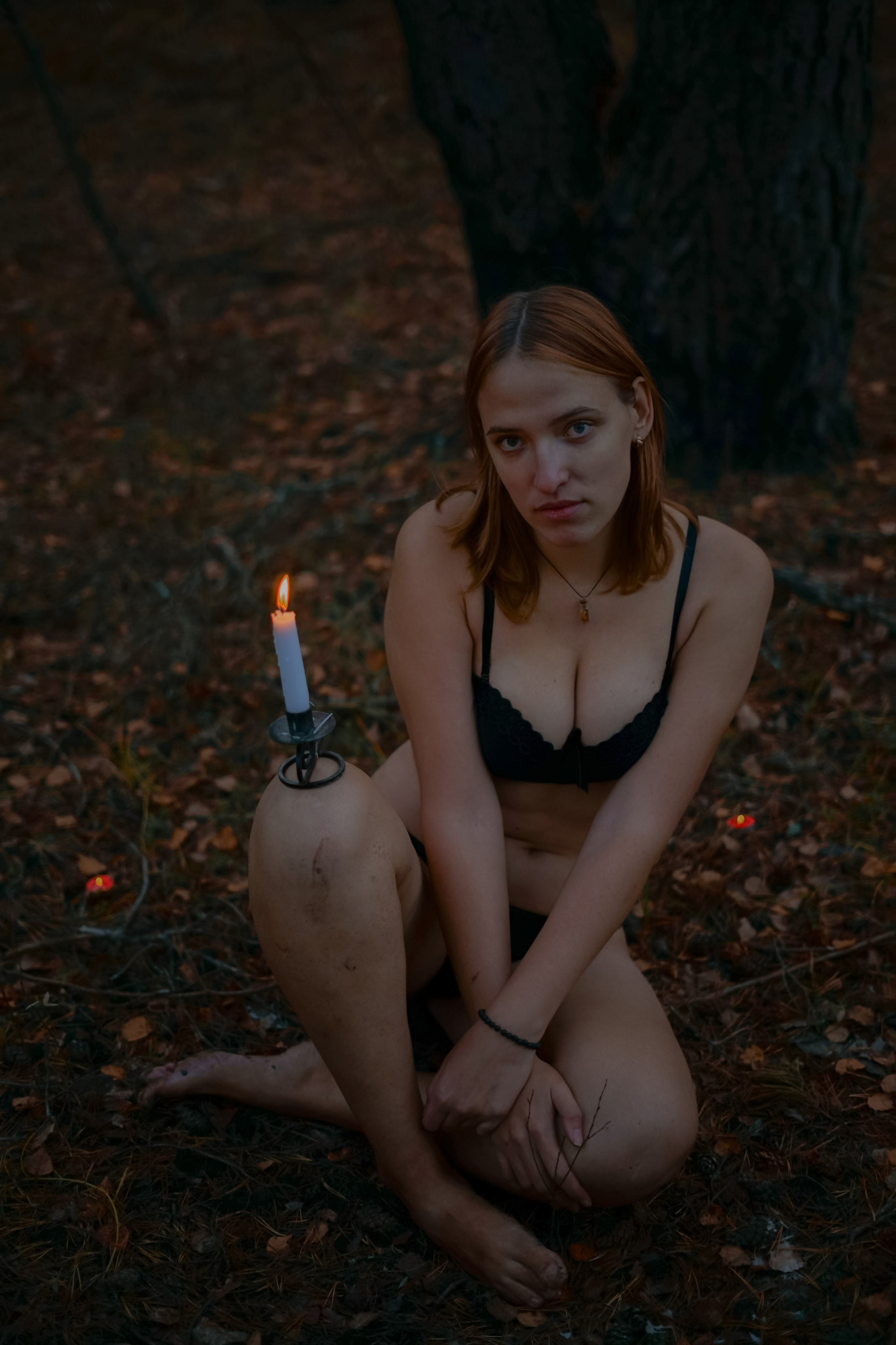 Feminine energy of Candles. Potrait Photography Arjunovision