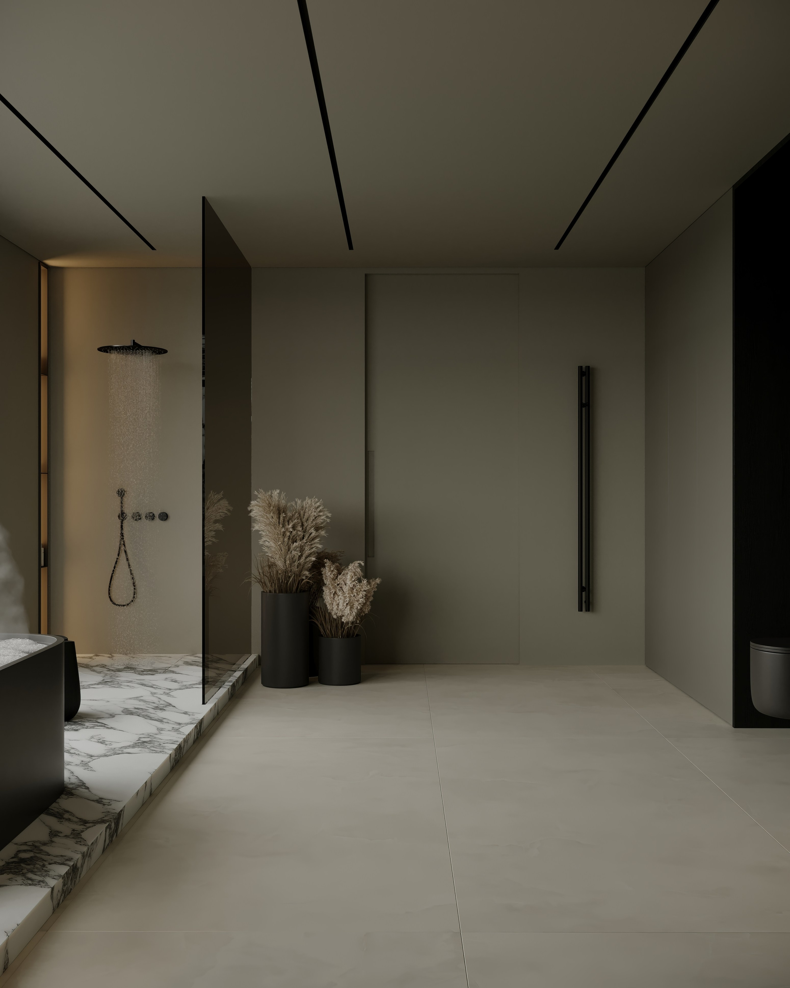 AS [Dark bathroom]. Anastasia Sorochin| 3d Visualization