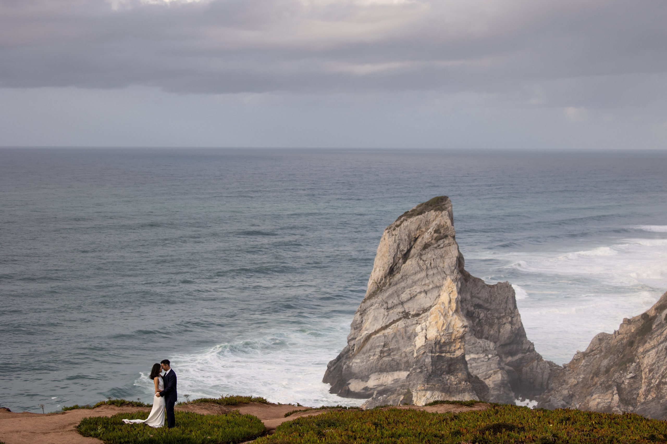 Sintra Elopement at Cabo da Roca Cliffs | Portugal. Lisbon Wedding Photographer | Timeless Documentary Wedding Photography