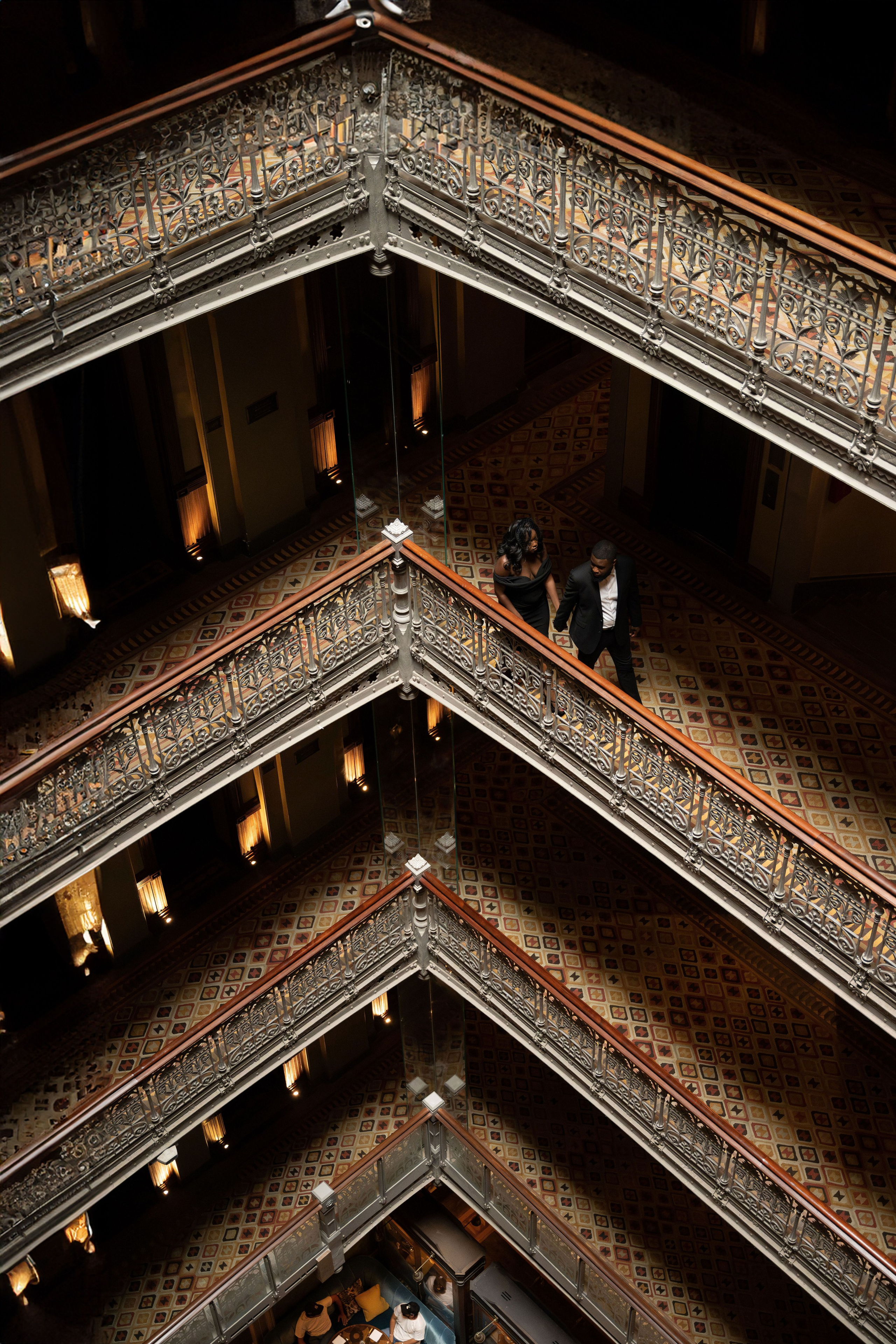 Kyana and David at The Beekman Hotel | NYC Engagement Photography