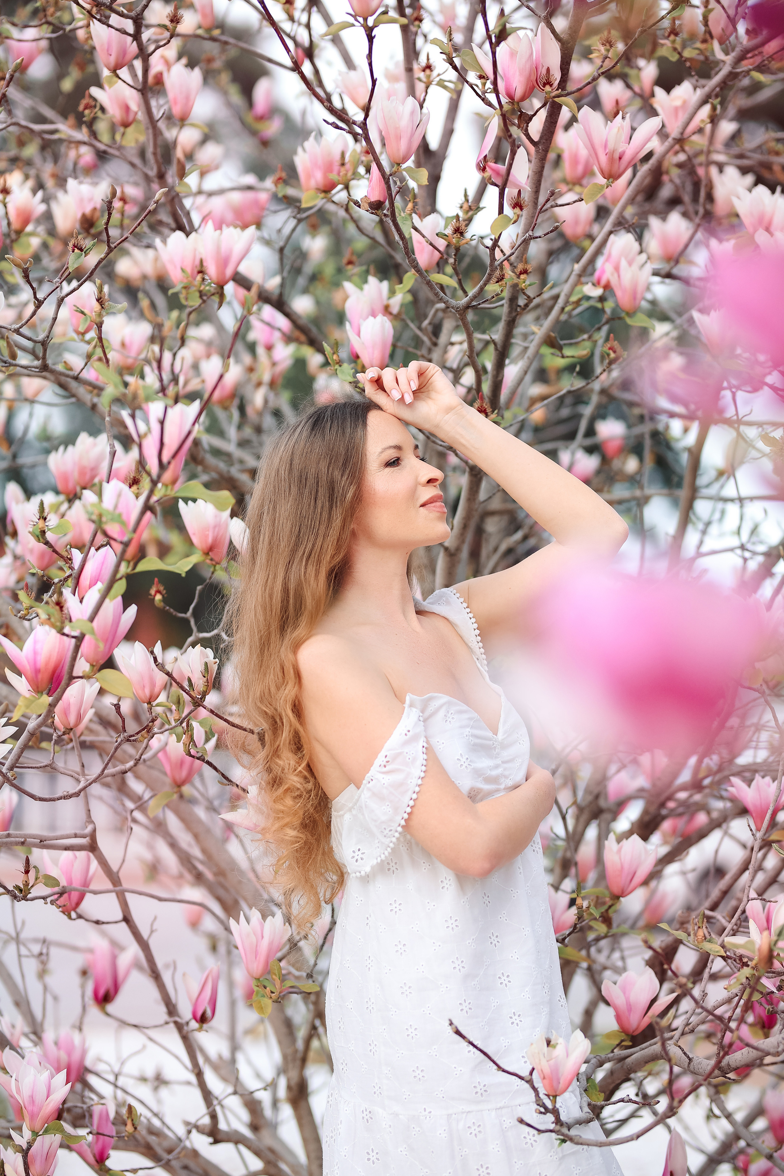 Photoshooting in magnolia. Photographer in Turkey, Antalya, Kemer, Belek, Side, Kas, Fethiye