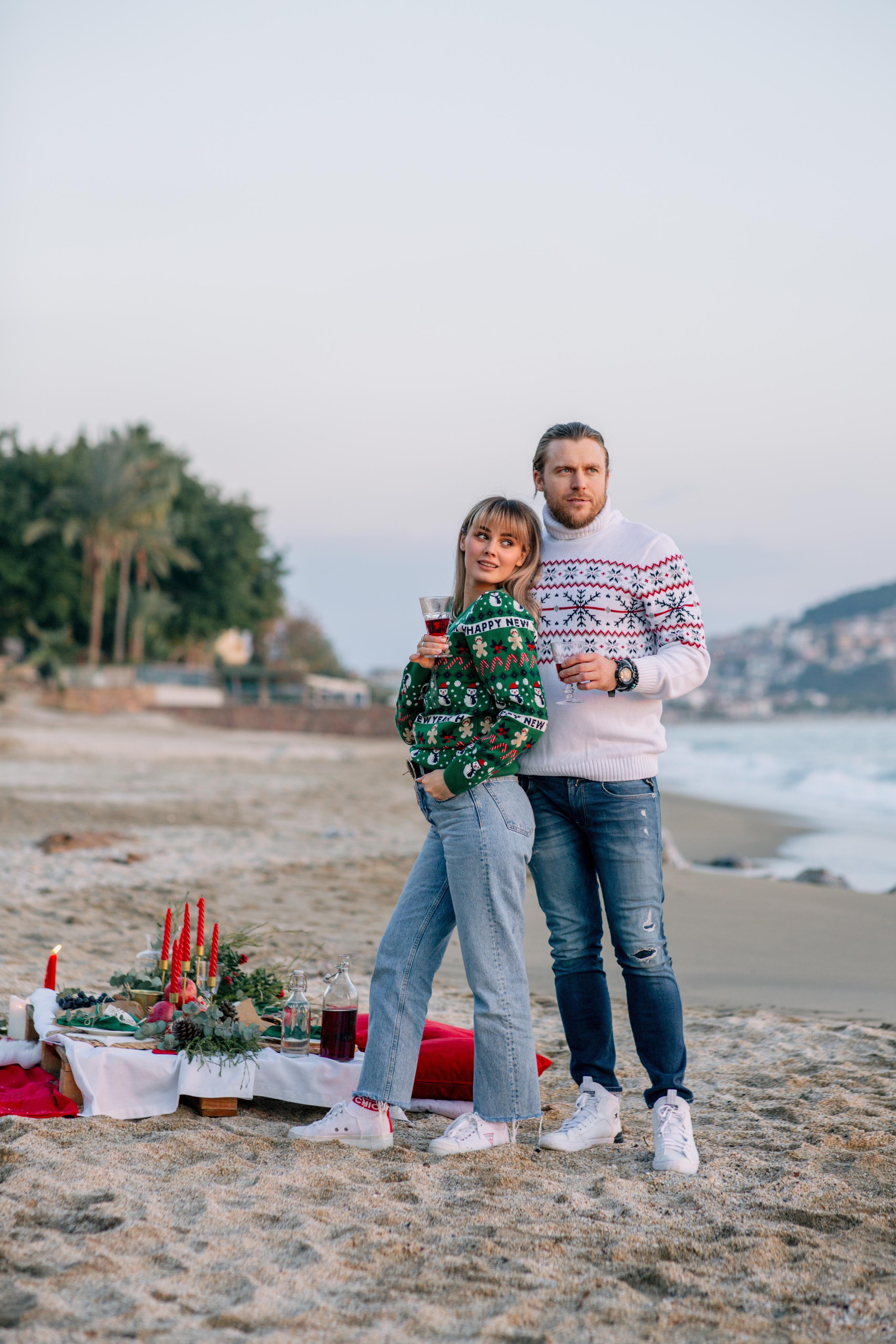 Новогодняя фотосессия на пляже. Алсу Девели | Свадебный и семейный фотограф в Турции Алании, Алания, Аланья, Сиде, Белеке, Анталия