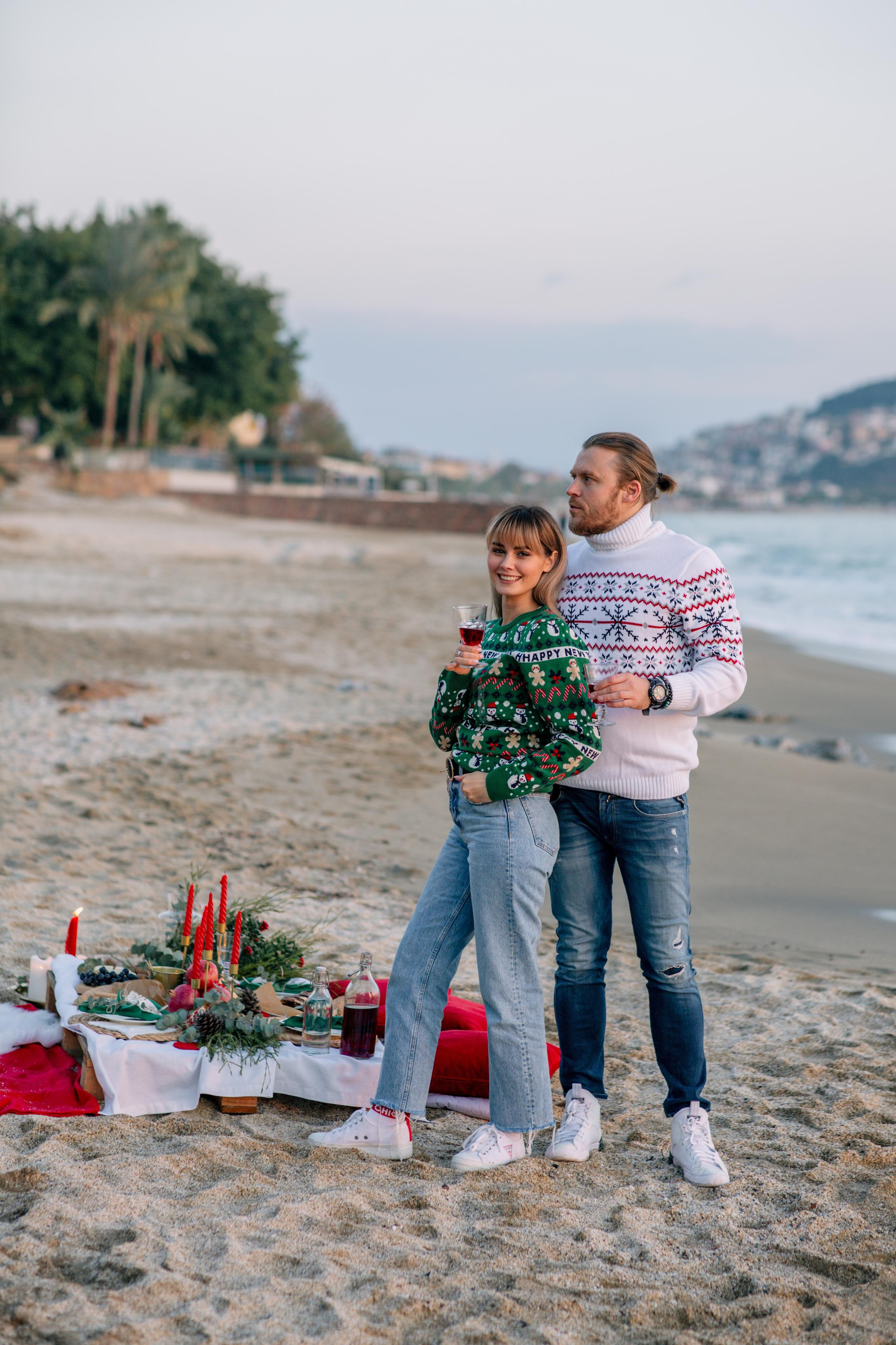 Новогодняя фотосессия на пляже. Алсу Девели | Свадебный и семейный фотограф в Турции Алании, Алания, Аланья, Сиде, Белеке, Анталия