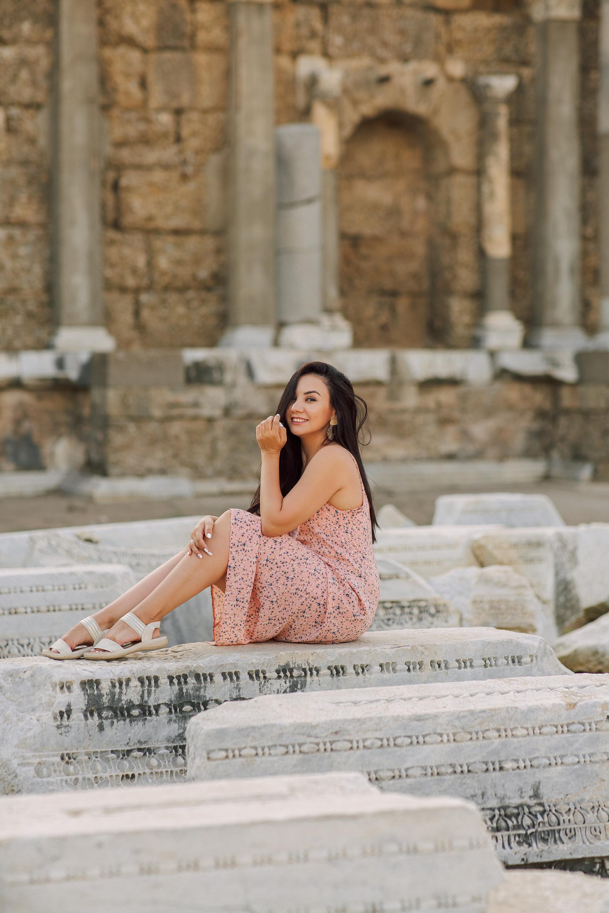 Sunrise Individual Portraits in Ancient Side | Alsu Develi. Professional Photographer in Alanya, Side, Belek, Antalya. Turkiye