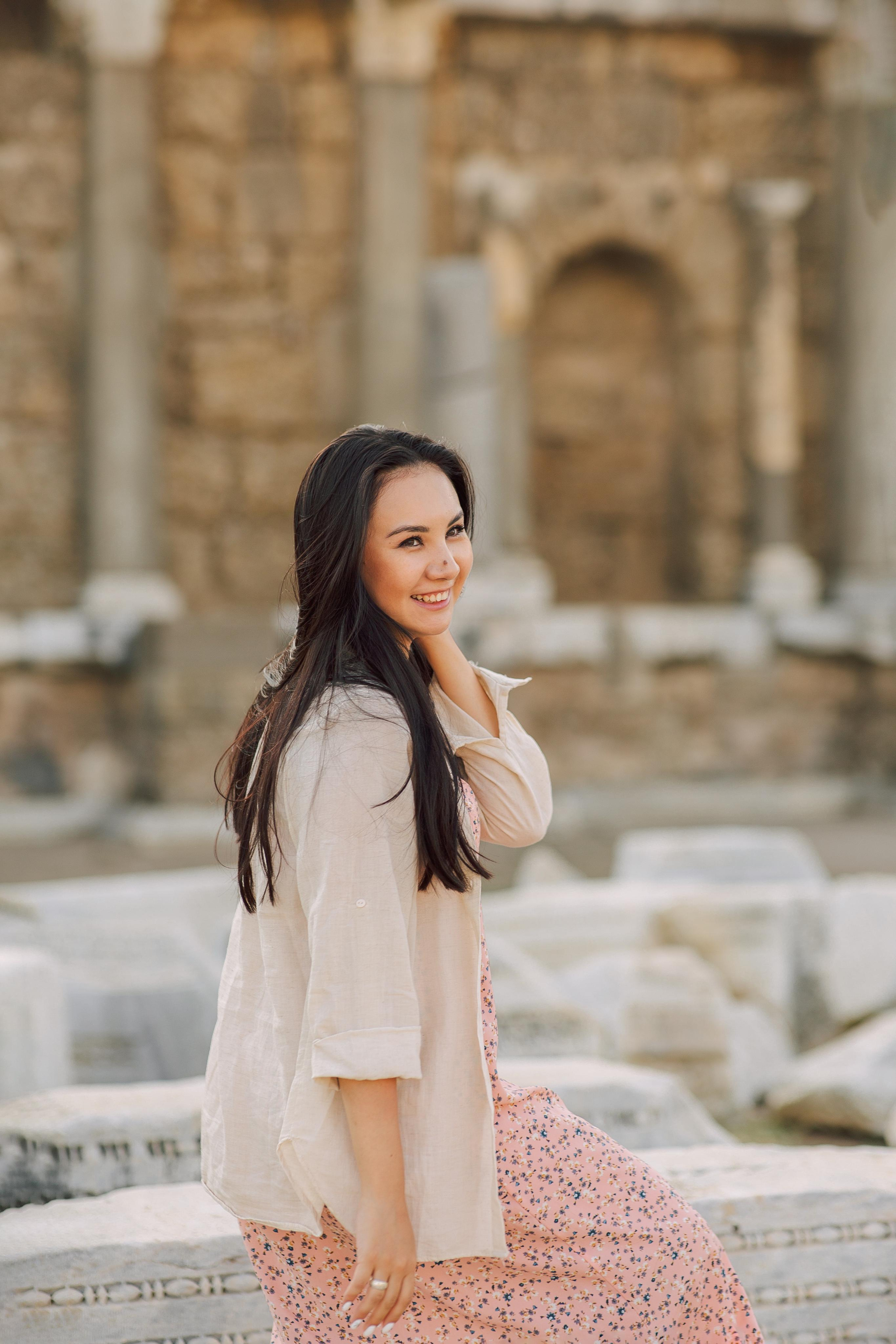 Sunrise Individual Portraits in Ancient Side | Alsu Develi. Professional Photographer in Alanya, Side, Belek, Antalya. Turkiye