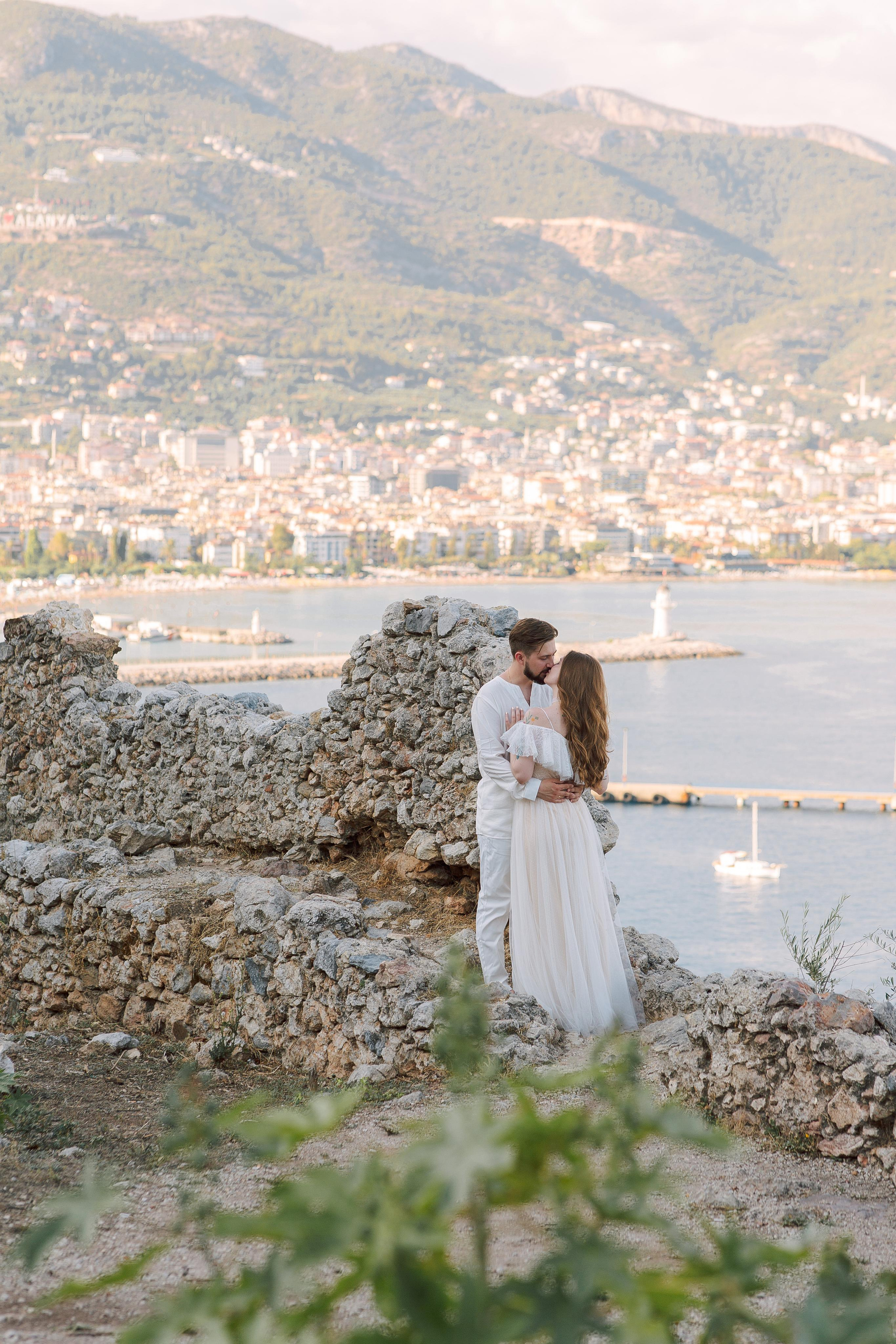Romantic Love Story at Alanya Castle | Couple Photography. Professional Photographer in Alanya, Side, Belek, Antalya. Turkiye