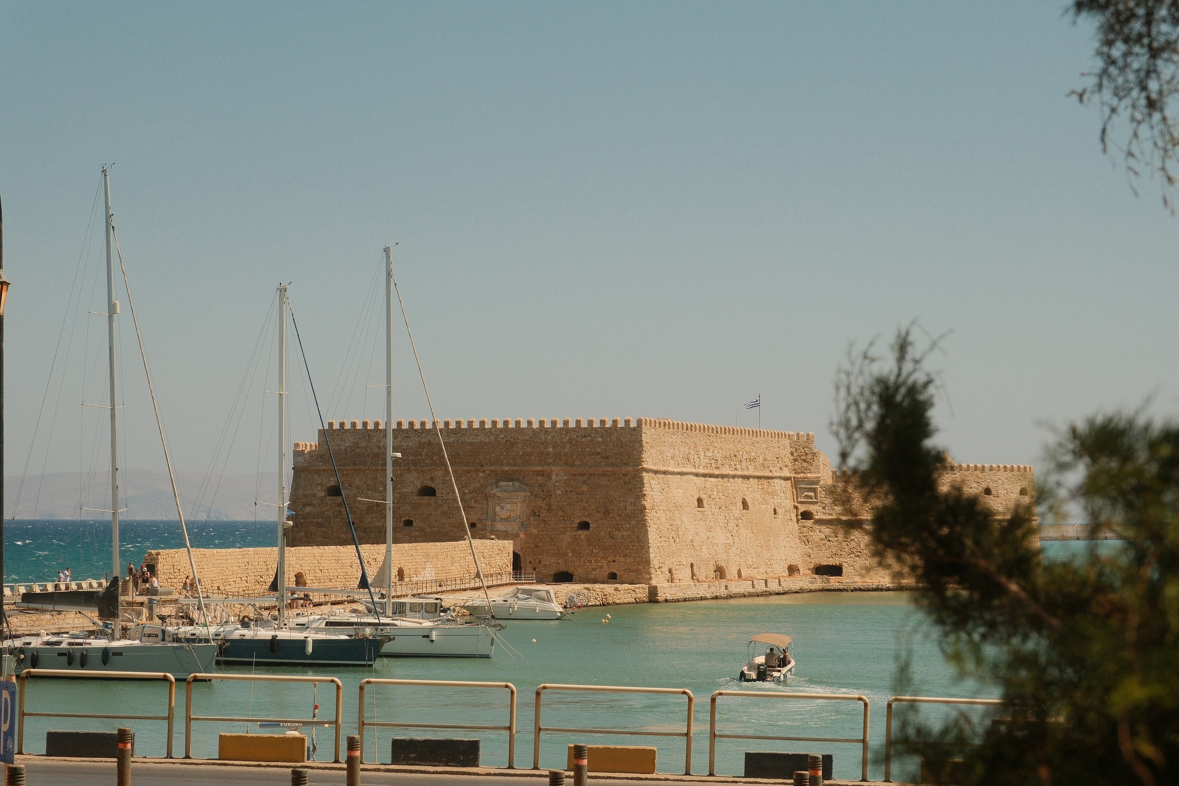 Koules fortress and Venetian harbour in Heraklion, Crete, photographed with a Fujifilm X-H2S.