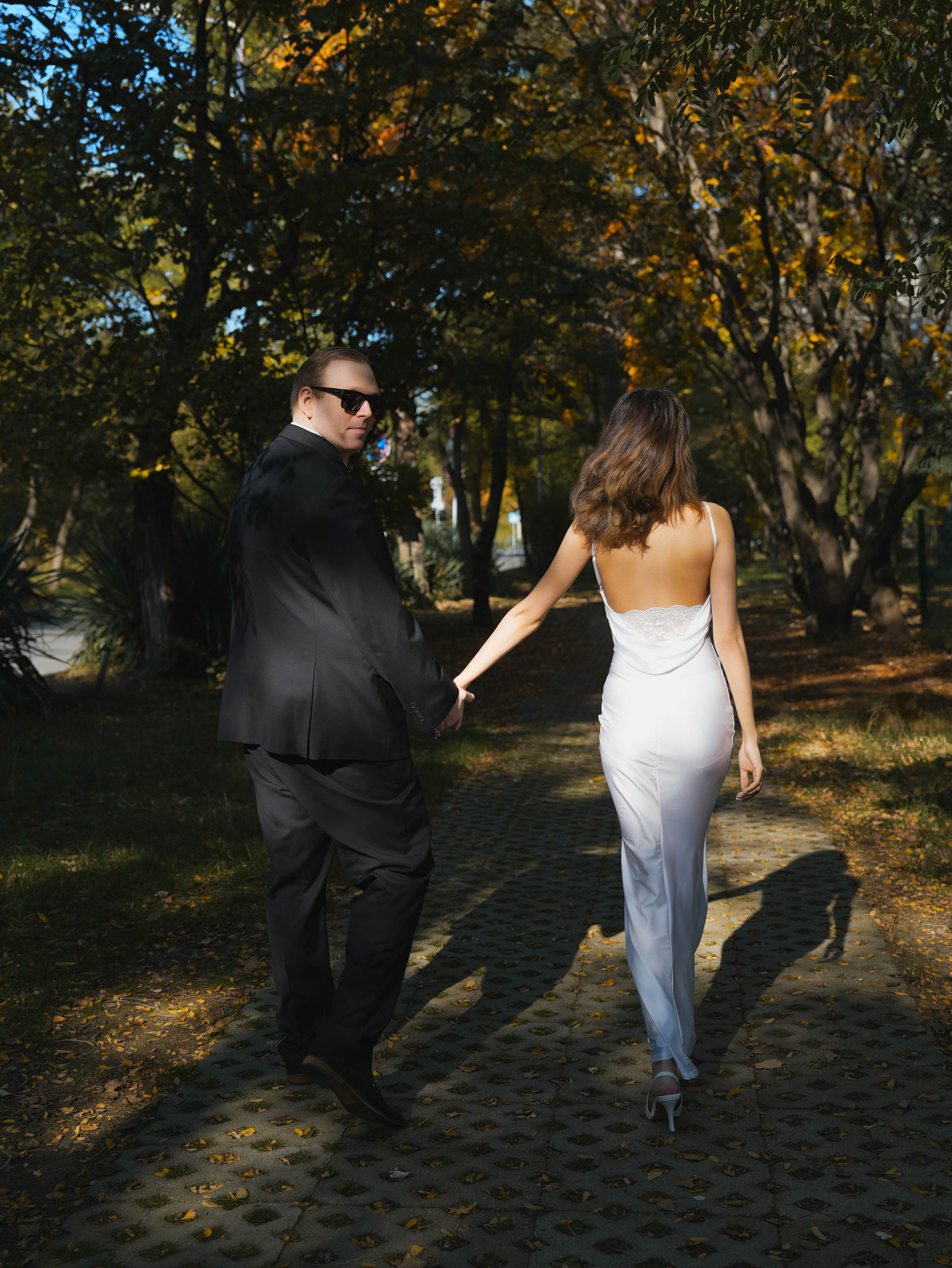 Autumn wedding photoshoot at Lisi Lake in Tbilisi