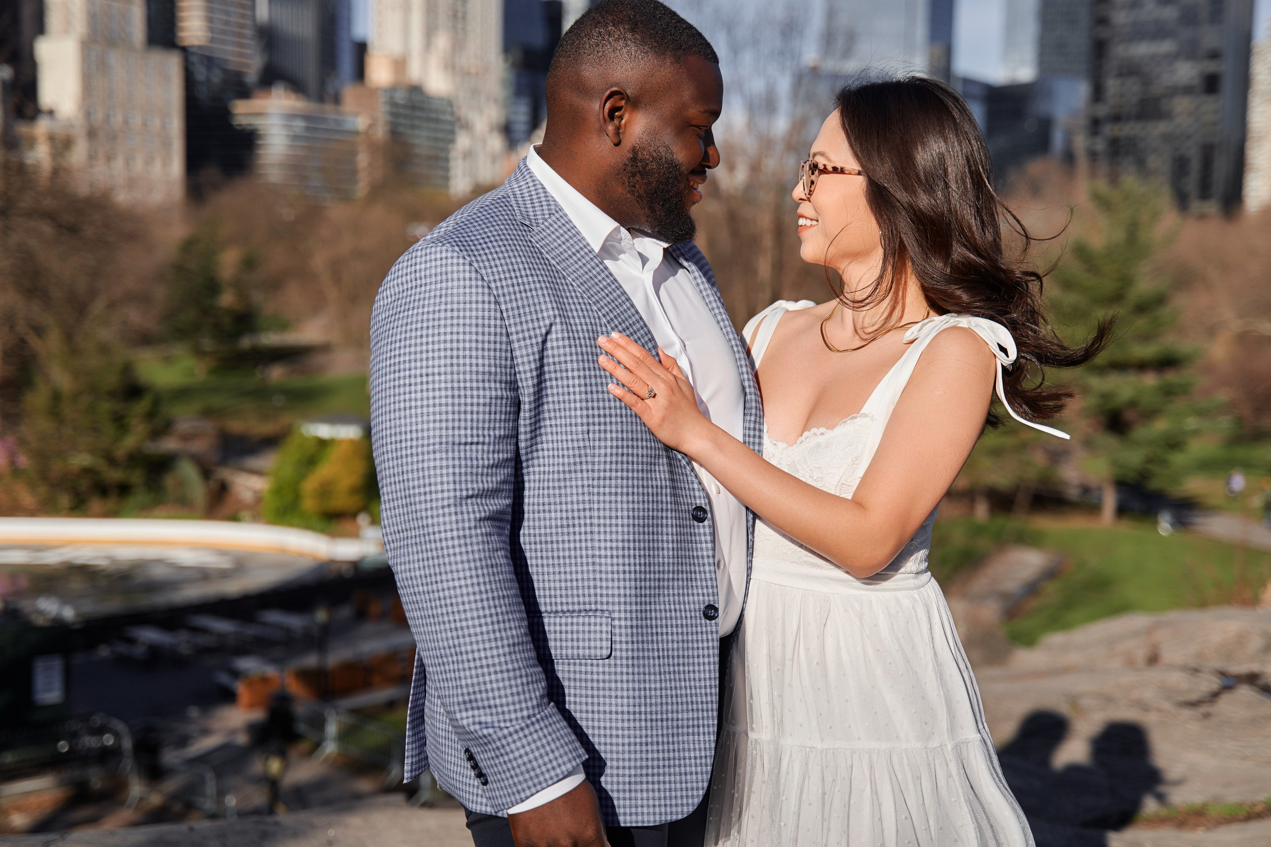 Engagement photo shoot NYC. Professional Wedding and event photographer USA New York