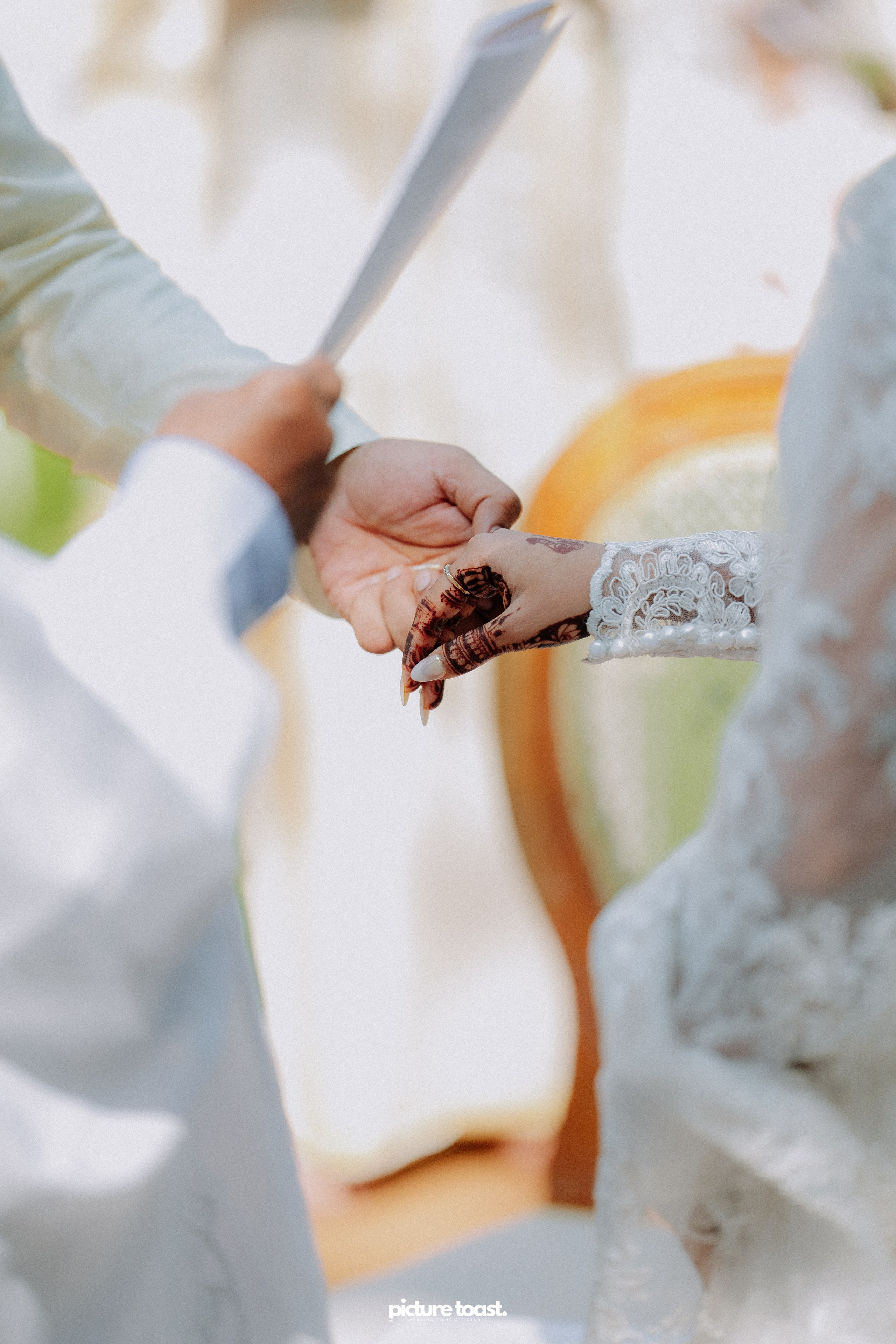 Blessing of Rajiv & Aashna. Fine art Wedding Photographers in India & Canada