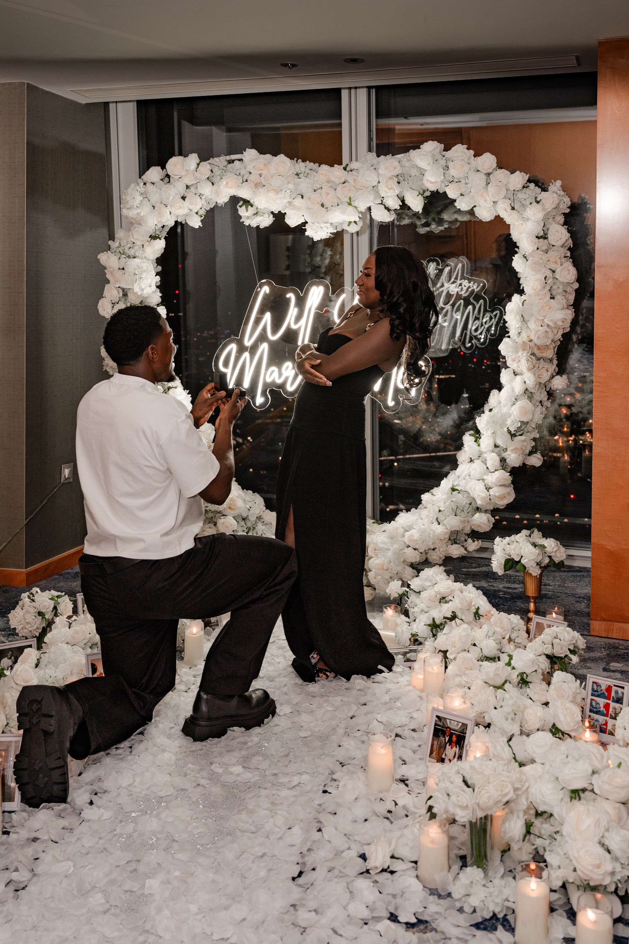 The proposal in The Shard. Tonya Kyrylenko photographer in London