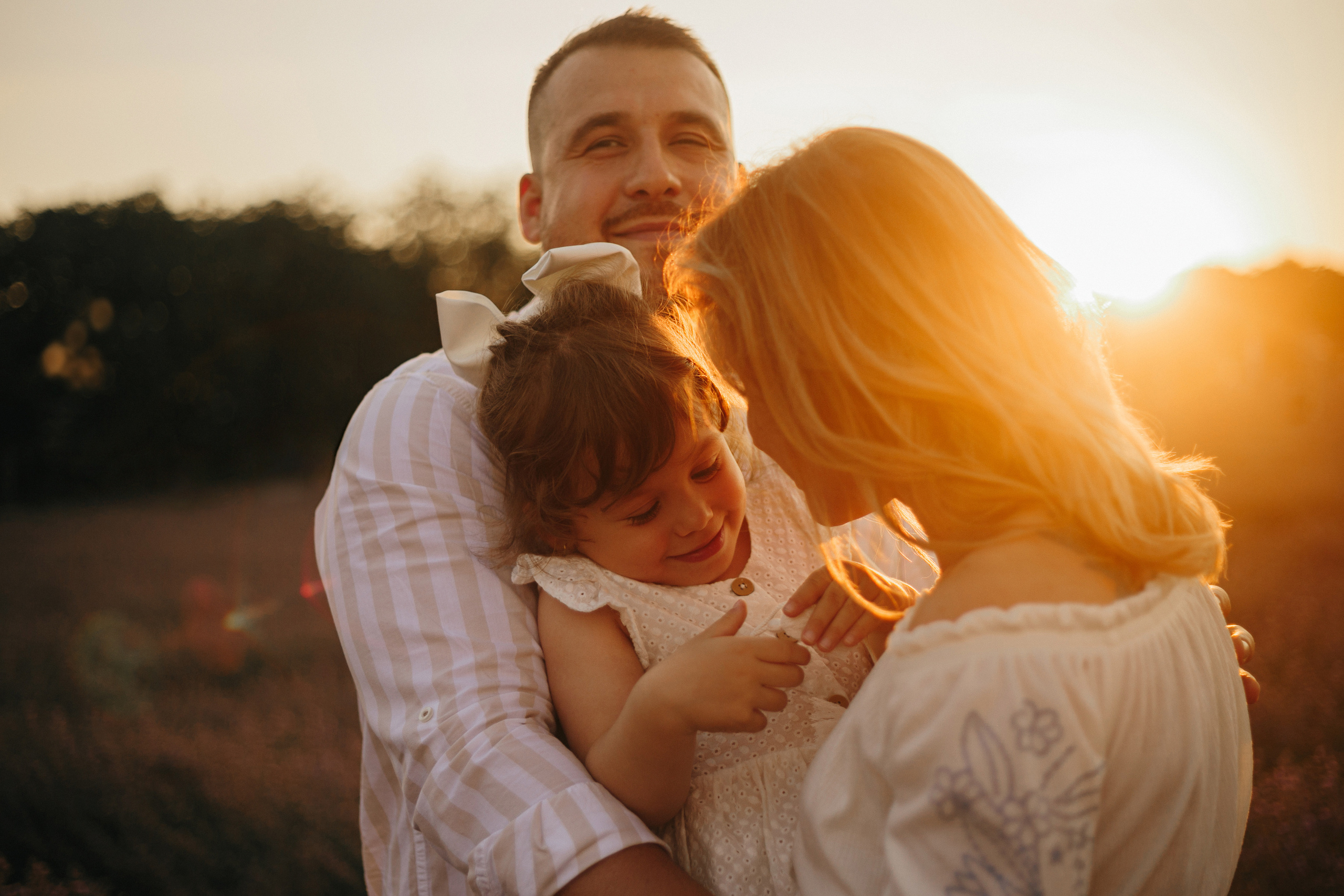 В объятиях своей семьи
