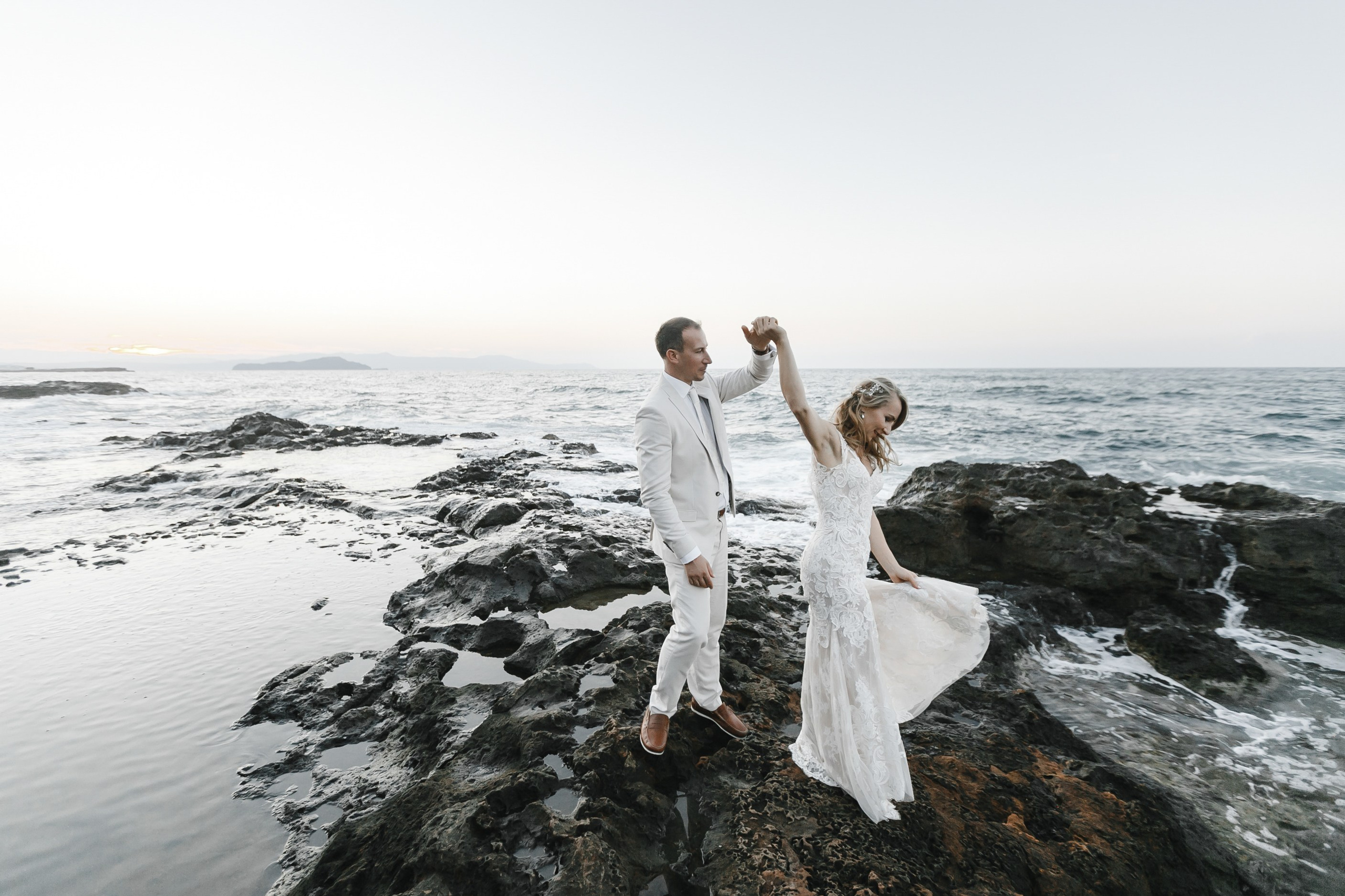 Aaron & Beata, Crete. Denny Savon — Photographer in Santorini | Weddings, Love Stories & Flying Dress