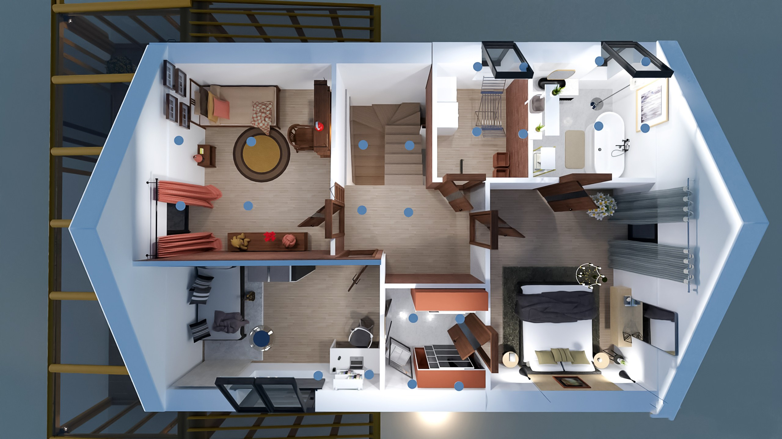 Namoar buto vizualizacija, planas 2D ir 3D. Elina Sapiega fotografė Vilniuje