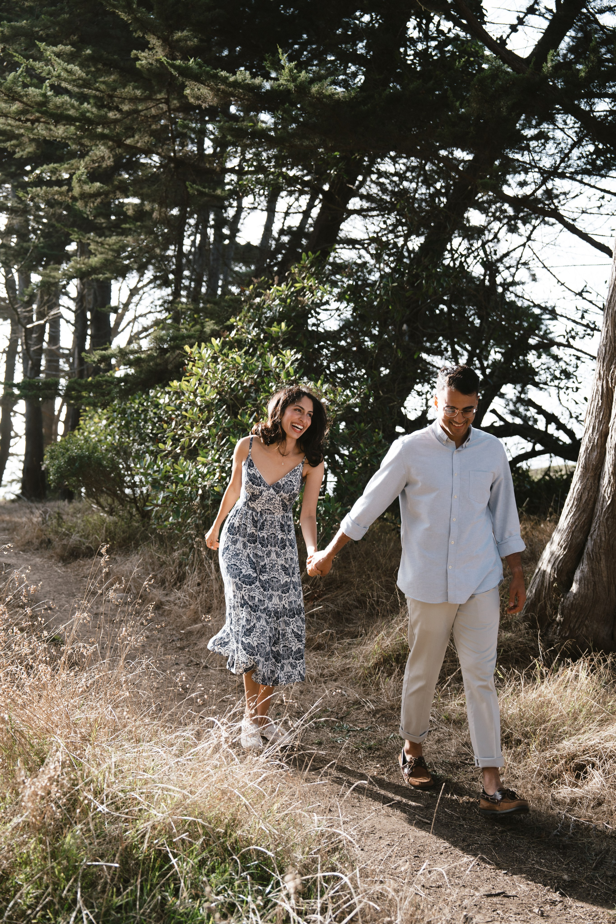 Engagement and Couple’s Photoshoot at Marshall’s Beach with iconic Golden Gate bridge view. Soulo Photography | San Francisco Bay Area Based Photographer