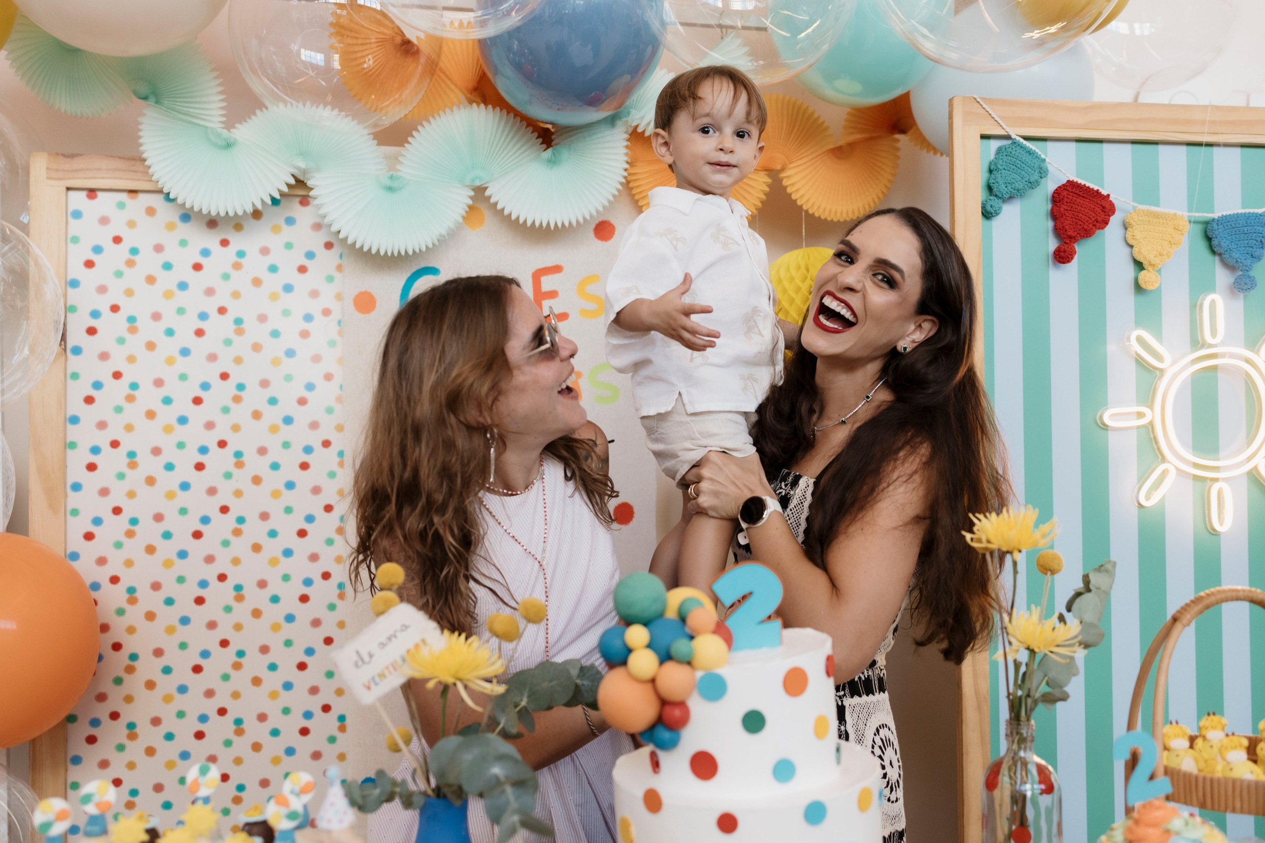 Interação das crianças ao longo da festa