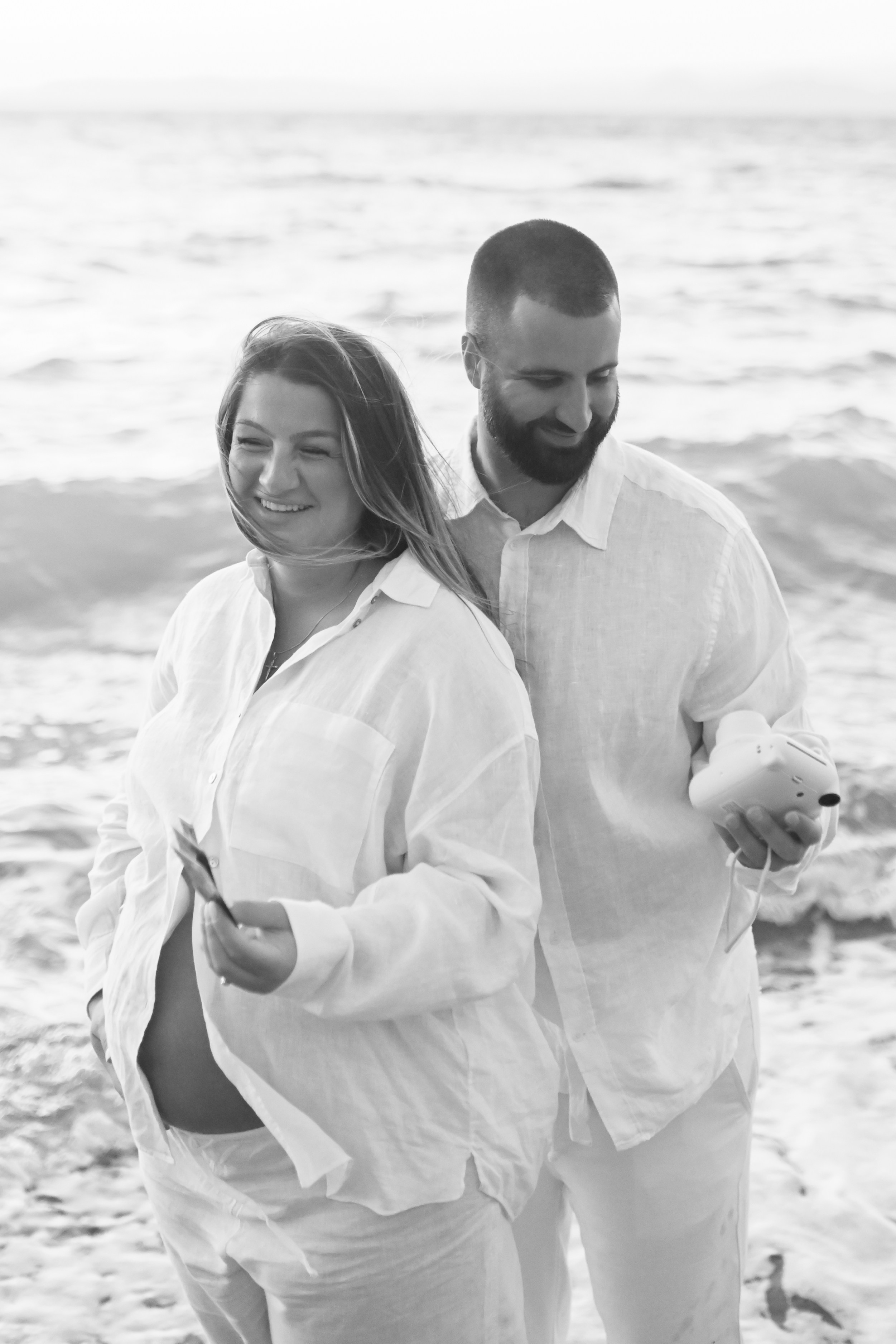 Romantic Beach Photoshoot in Rhodes — Couples & Maternity Photography at Sunset. Photographer in Rhodes Island