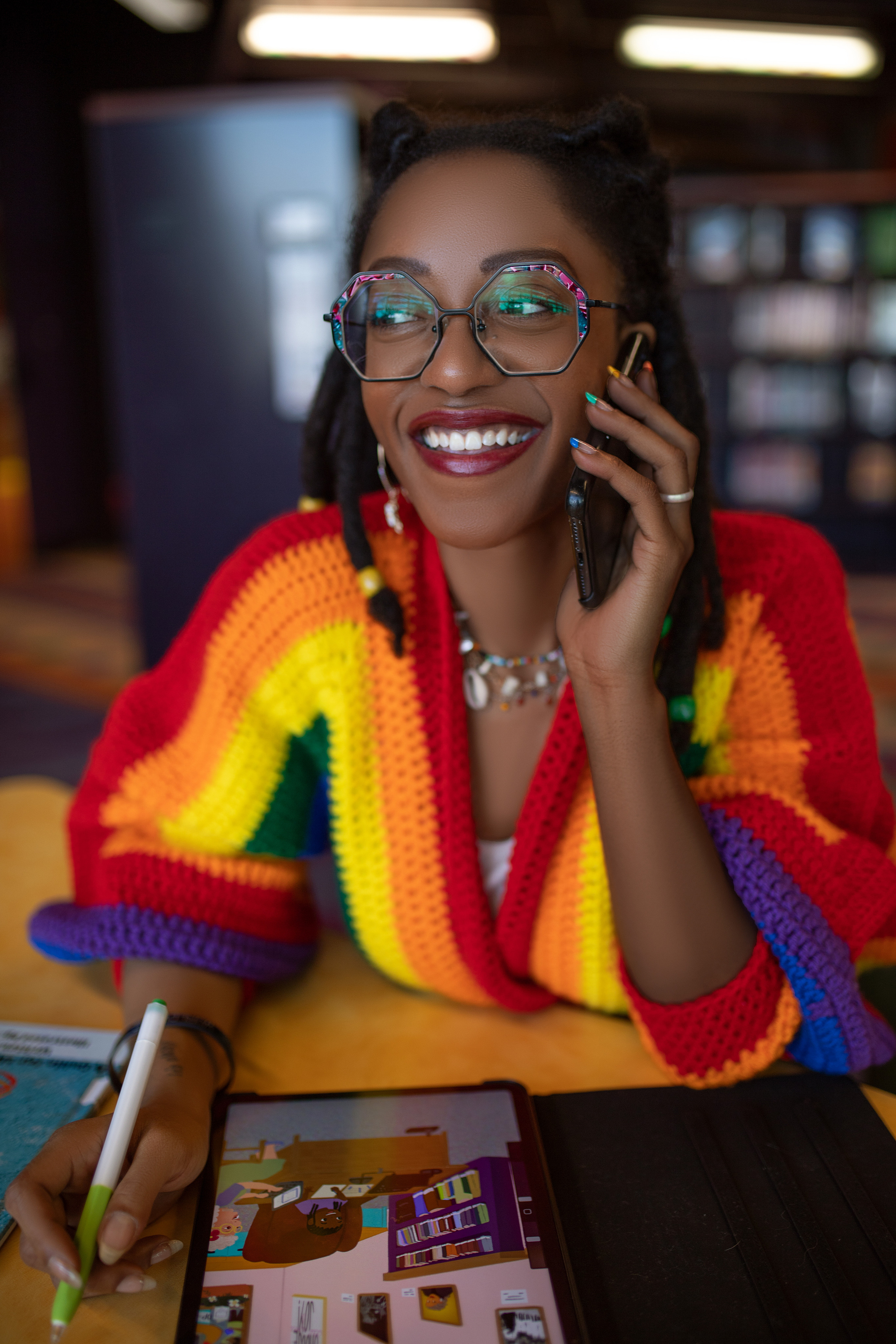 Breanna photoshoot in a library. Oxana Photographer in Charlotte, NC